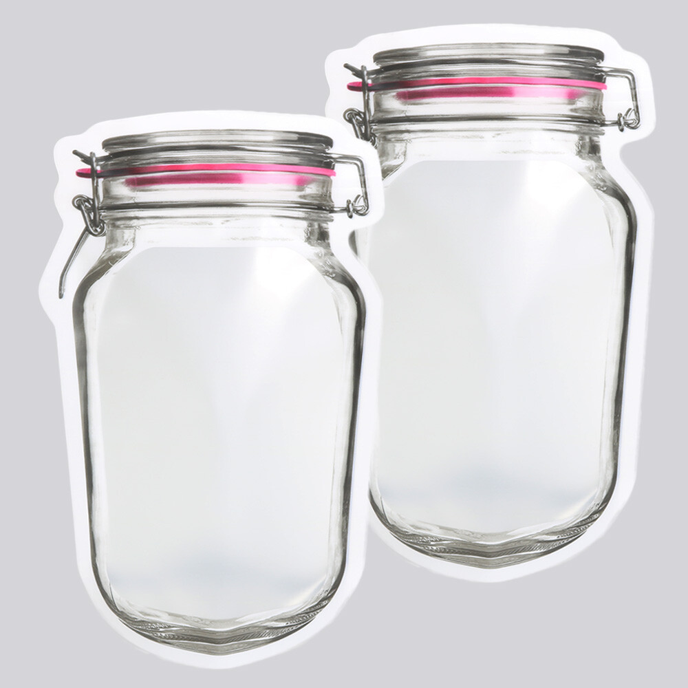 100/500/1000 1oz Canister Jar Designed Stand-Up Food Storage Resealable Zip Bags