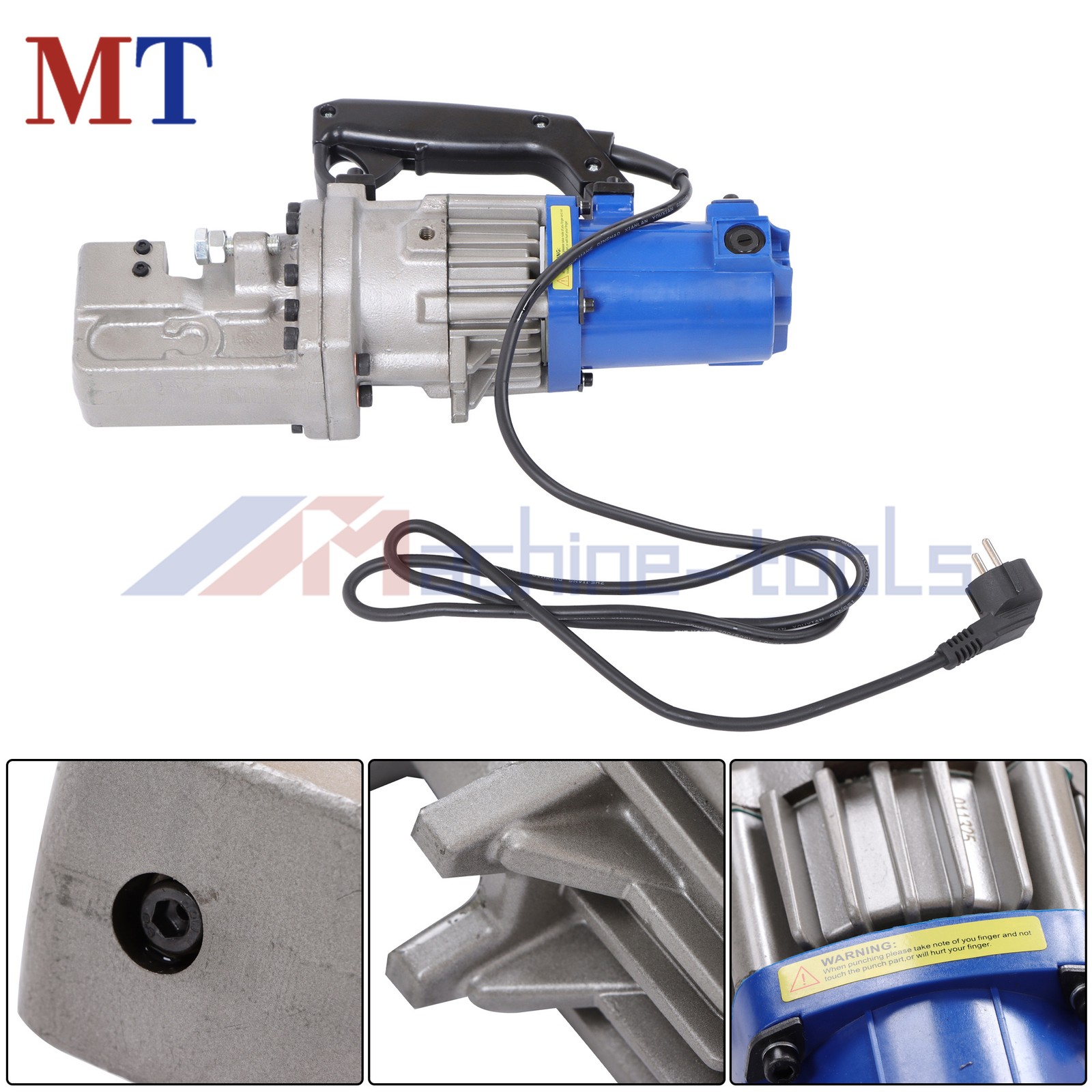 Heavy-Duty Rebar Cutter RC-20 1250W Motor 3/4» Max Cut Metal Storage Box