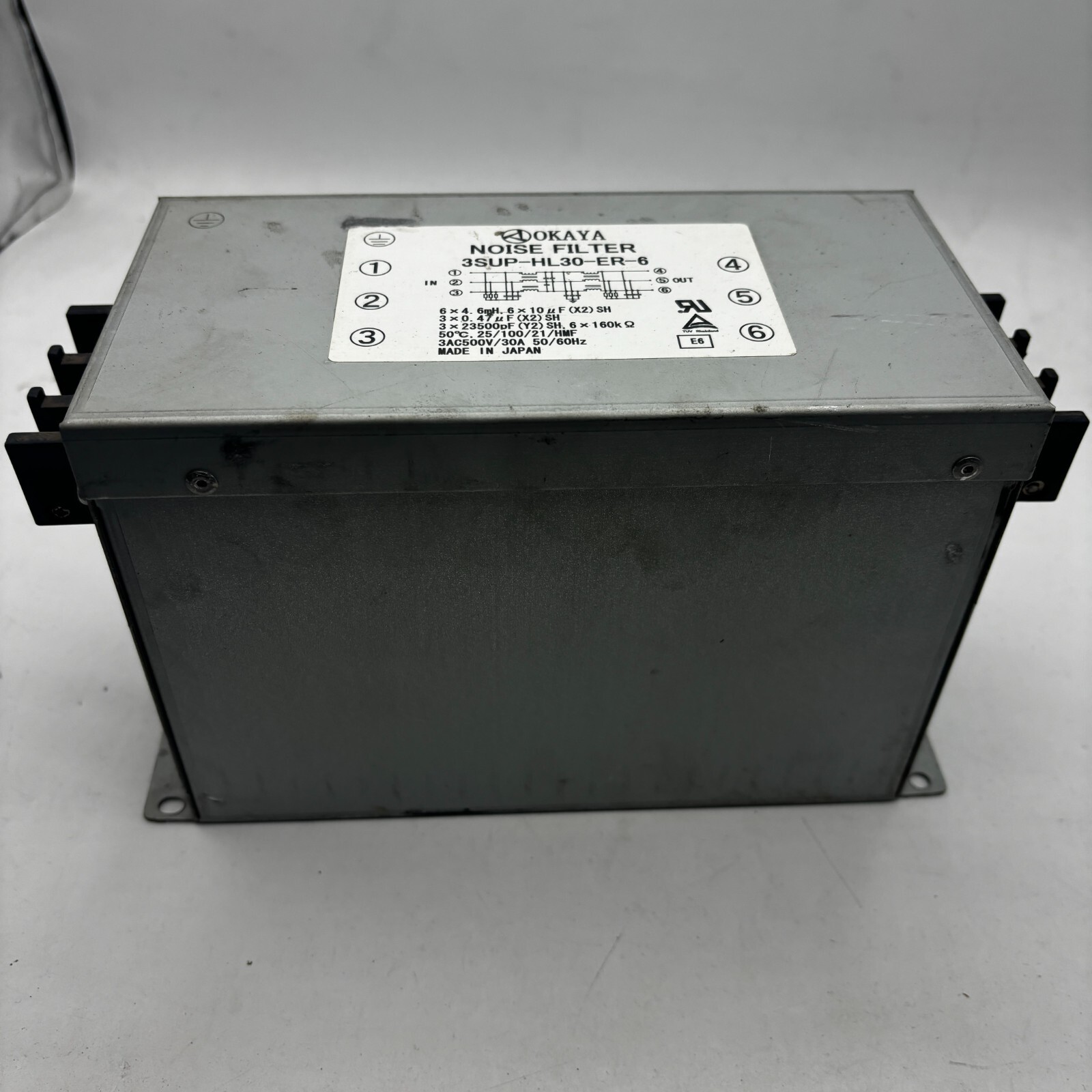 OKAYA 3SUP-HL30-ER-6 NOISE FILTER 3AC500V/30A 50/60HZ 3SUPH30ER6 FILTER 🎯