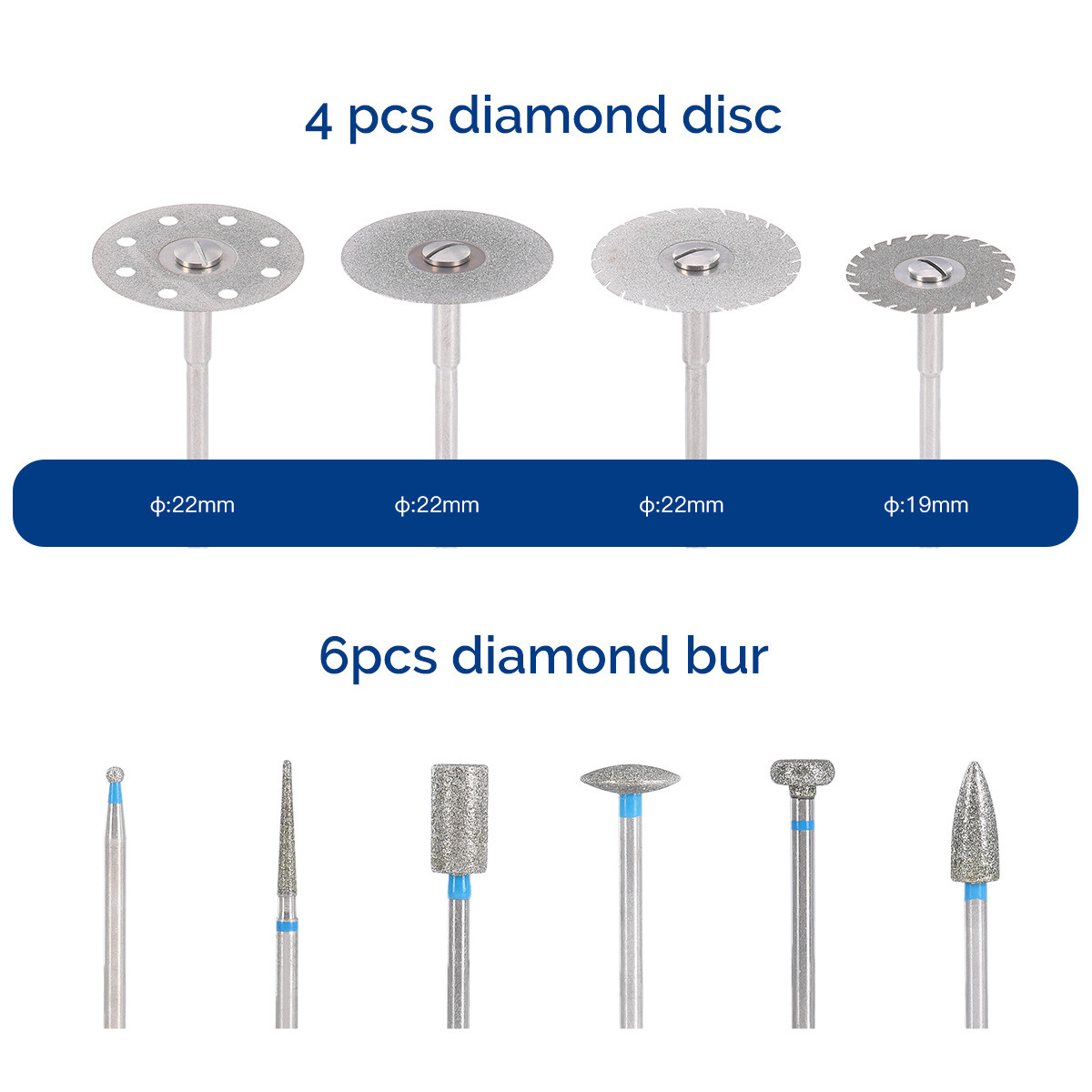 Dental Composite Polishing Kit Diamond RA/HP Polisher Burs FContra Angle 2.35mm