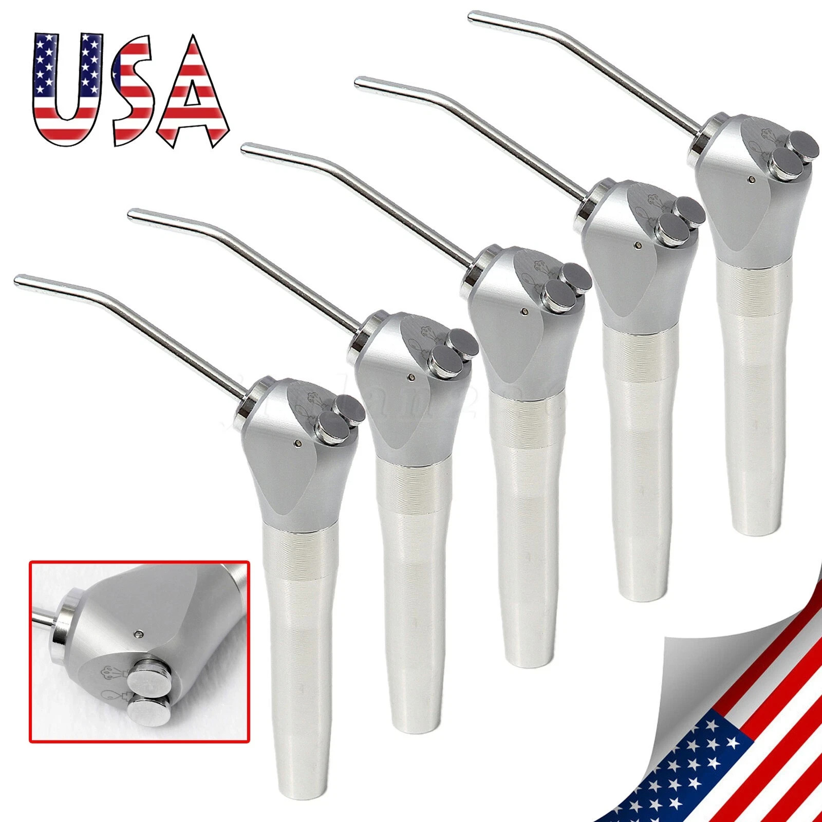 Dental Three Way 3 Way Syringe Air Water 2 Nozzles Triple Way Spray