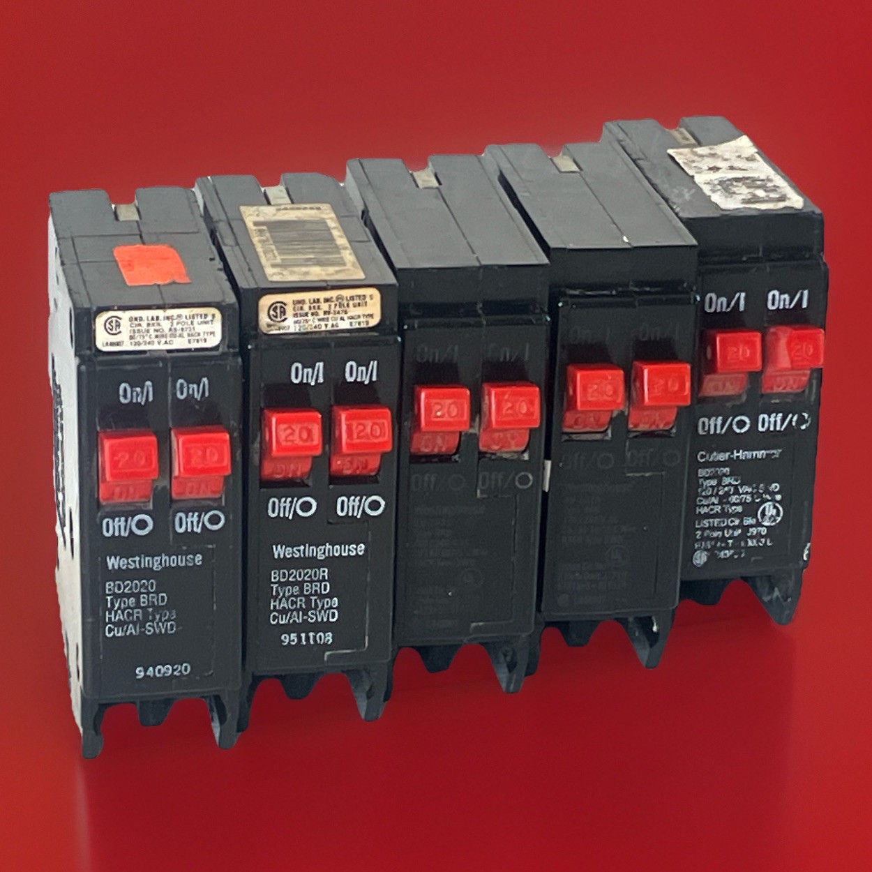 Westinghouse Bryant BD2020 Breaker CTL compliant Rejection Clip 20/20 Amp RED