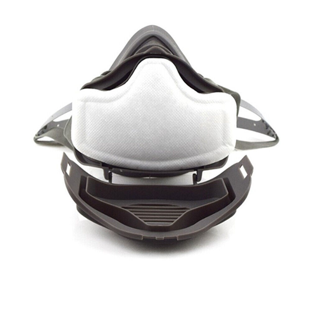 Safety Gas Mask Respirator Half Face For Painting Spraying Facepiece +20 Filters