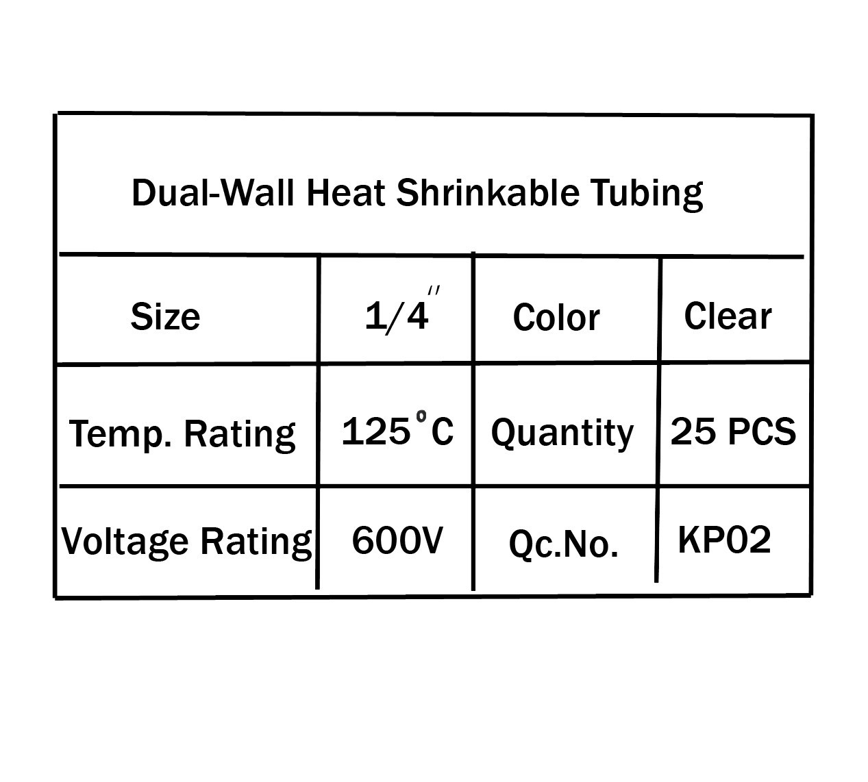 1 Pc 4 Ft Heat Shrink Tubing 1/4″ 6mm ID Clear Polyolefin 3:1 Adhesive Lined UL