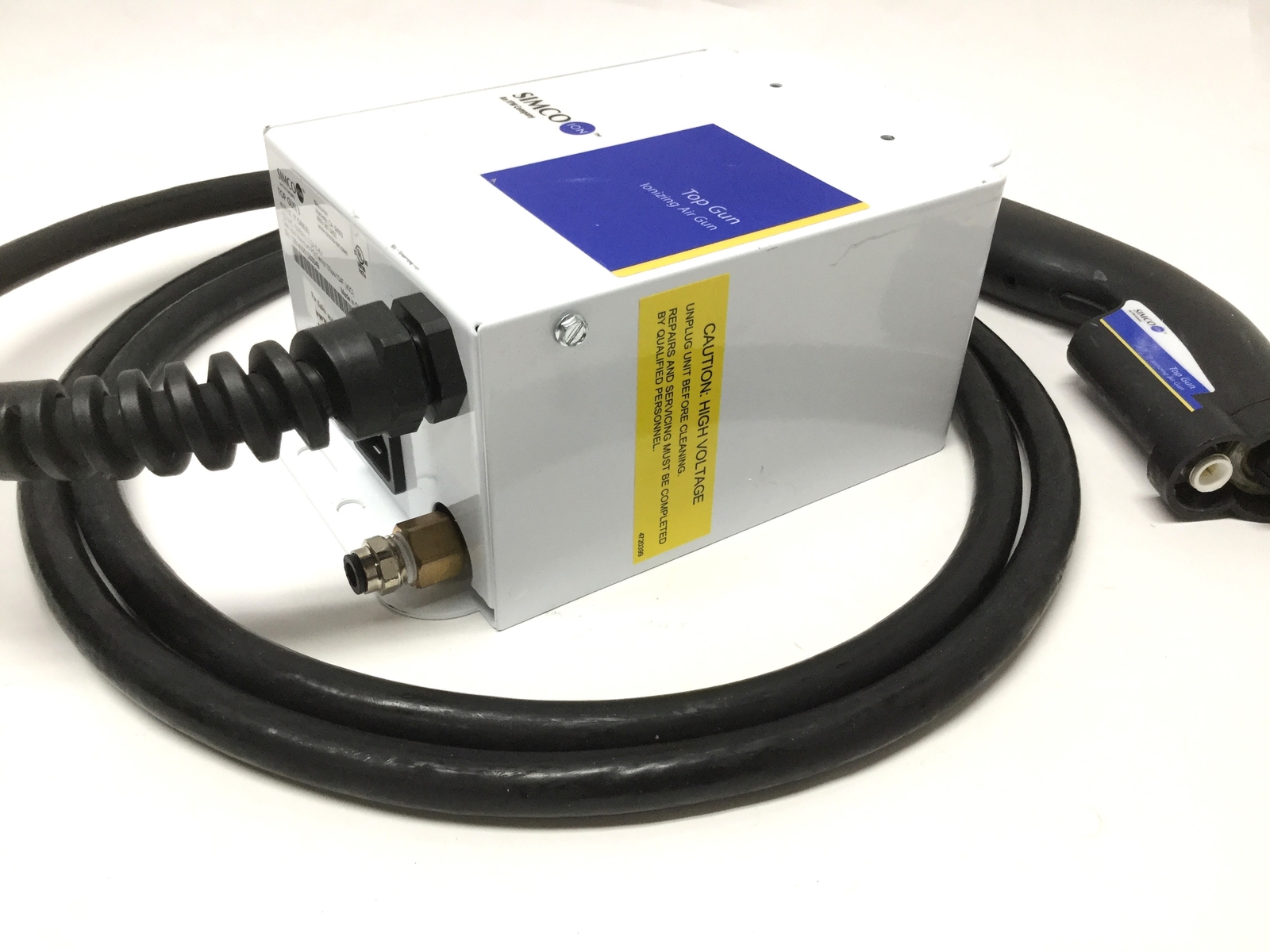 Simco Top Gun 3 4005105 Air Ionizer, 120VAC, 100psi, 7ft Cable/Hose, 7.4scfm