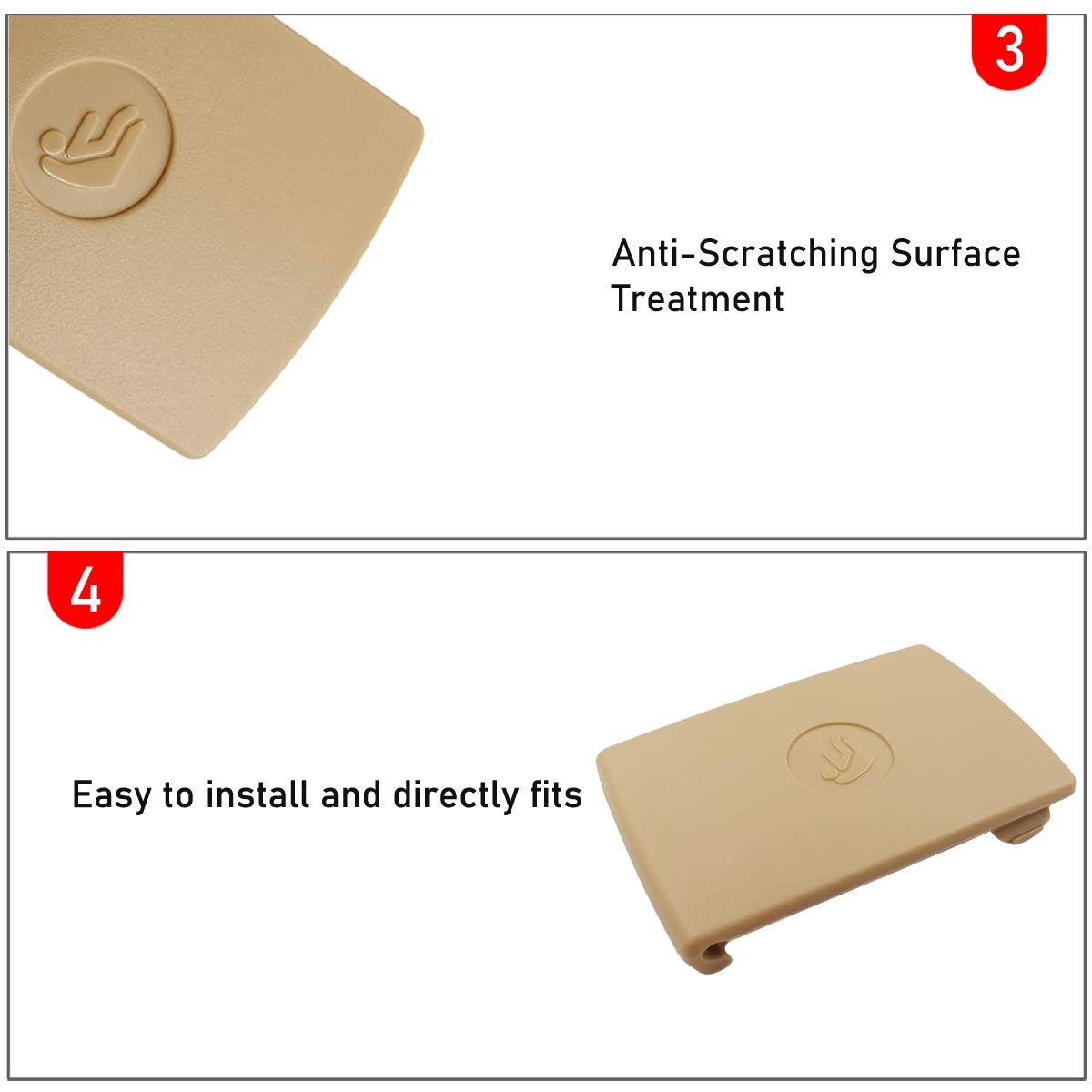 Jaronx for BMW Child Seat Anchor Cover, Rear Row Seat Safety Belt Anchor Cove…