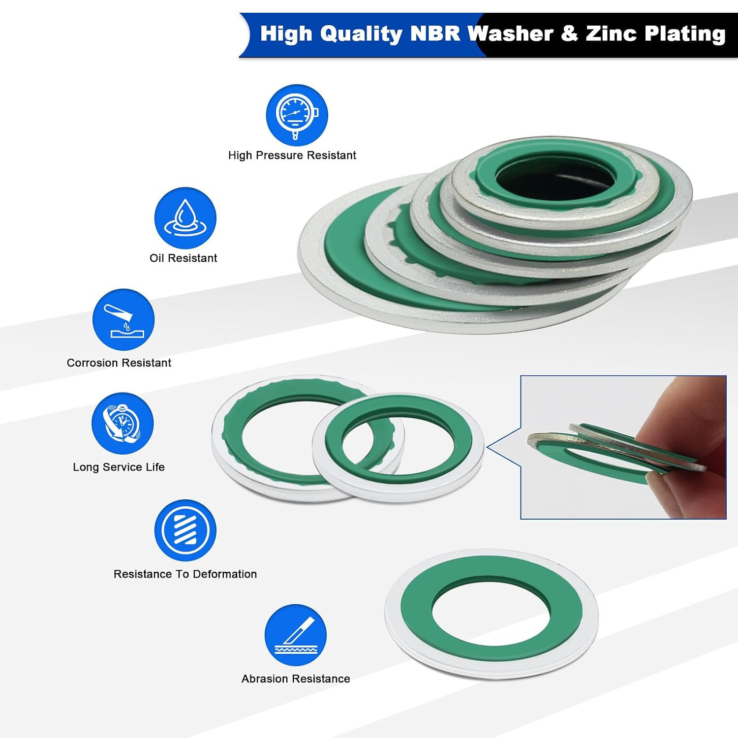 30PCS A/C Seal Washer Kit, Automotive Universal 15.2mm ID 28.5mm OD | A/C Sys…