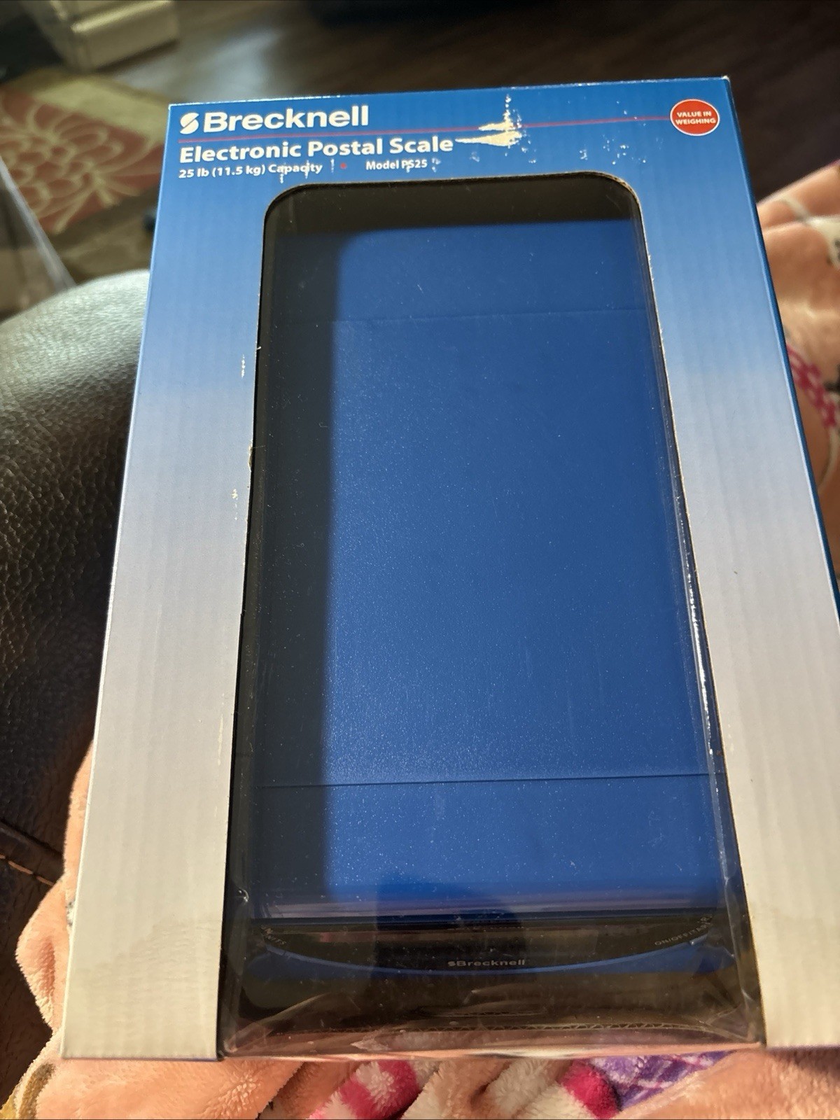 BRECKNELL PS25 Electronic Portable Postal Parcel Scale 25 lb x 0.2 oz, BLUE