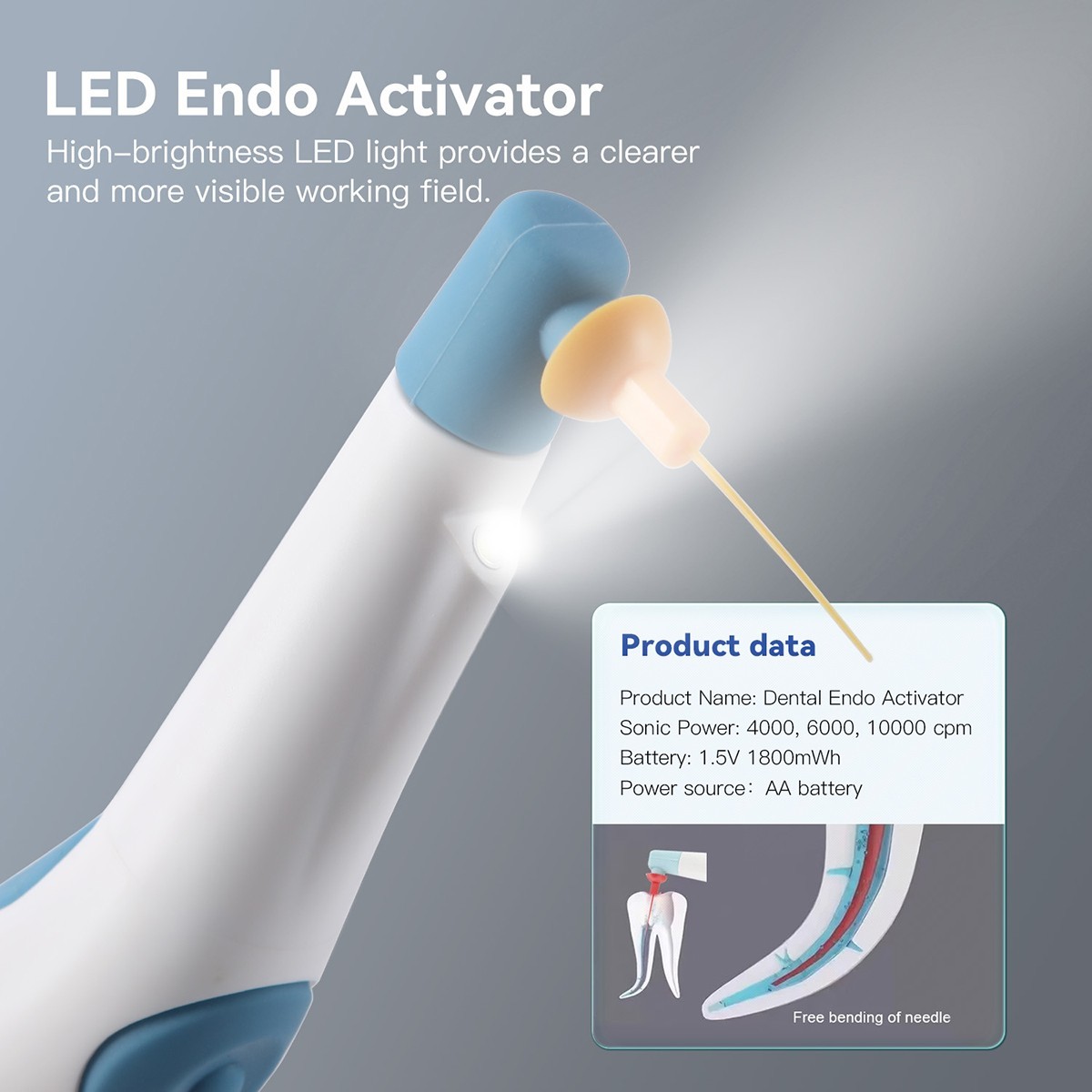 Dental Endodontic LED Activator Sonic Endo Ultra Irrigator Root Canal 150 Tips