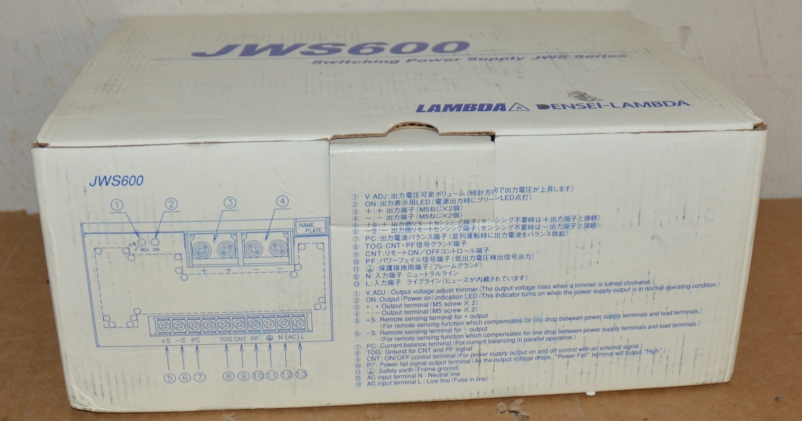 Lambda New JWS600-24 Industrial Switching Power Supply 24 V DC 27 A 600 W