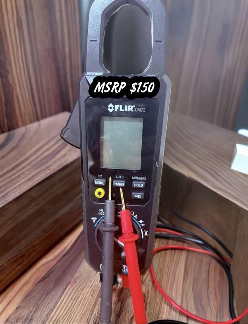 FLIR CM72 600A AC Clamp Meter Multimeter Leads