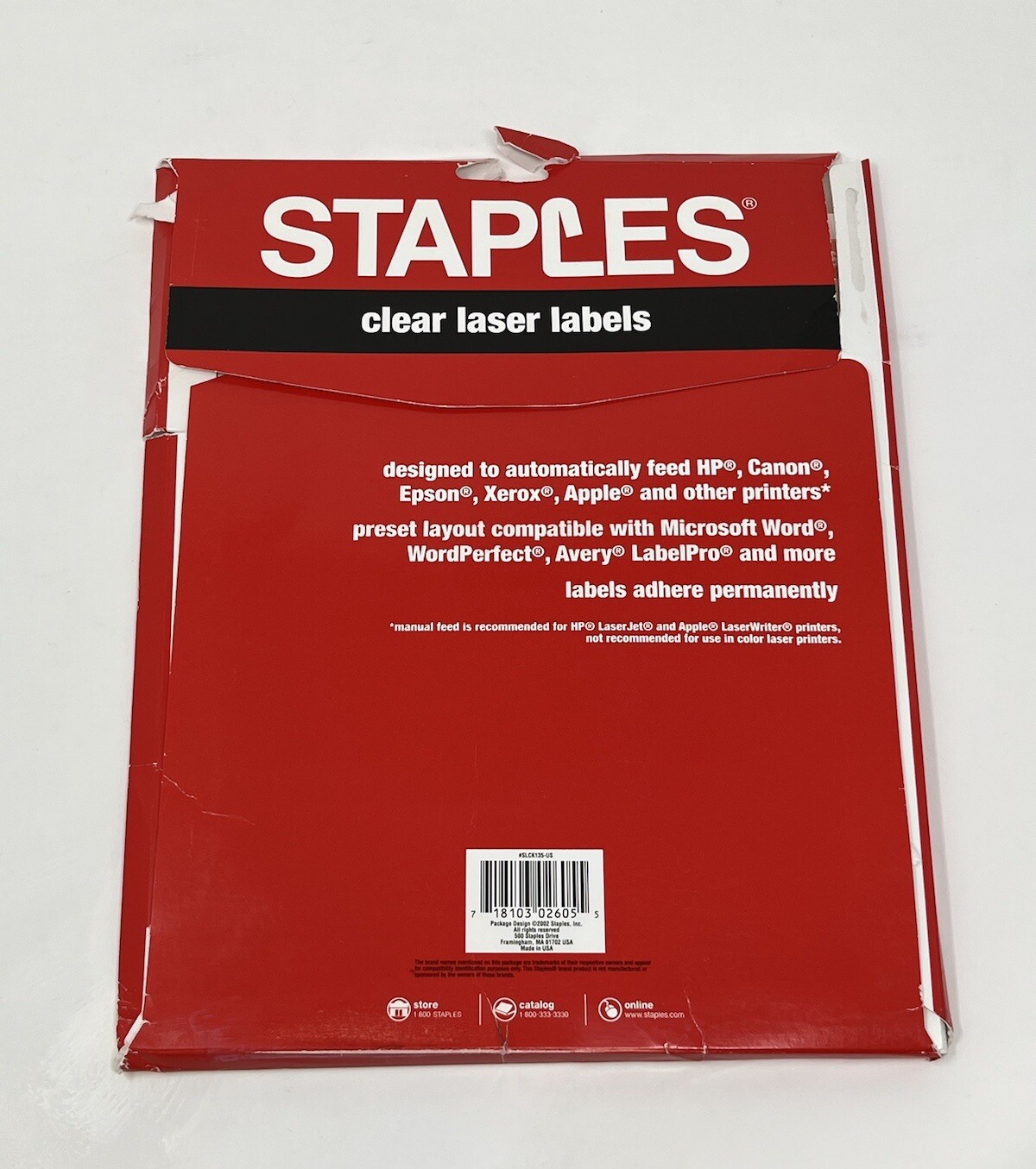 2 x 4 1/8 Inches shipping label 42 sheets, 420 labels ( Open Box)