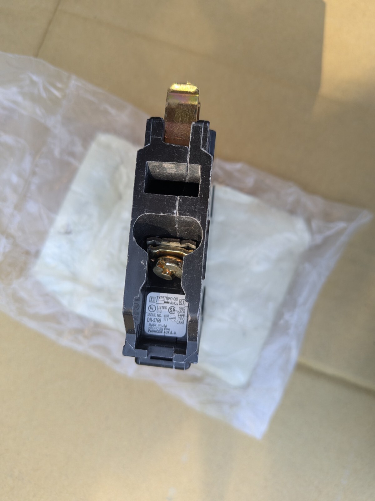 SQUARE D QO115CP QO 15A AMP SINGLE-POLE CIRCUIT BREAKER