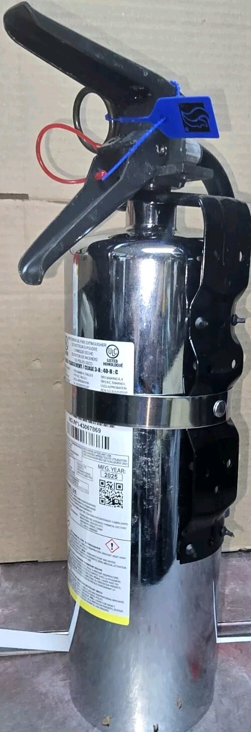 🤡🔥🧯BADGER WHITE 10 lb ABC Fire Extinguisher w/12 year HYDRO 10MB-8H🧯
