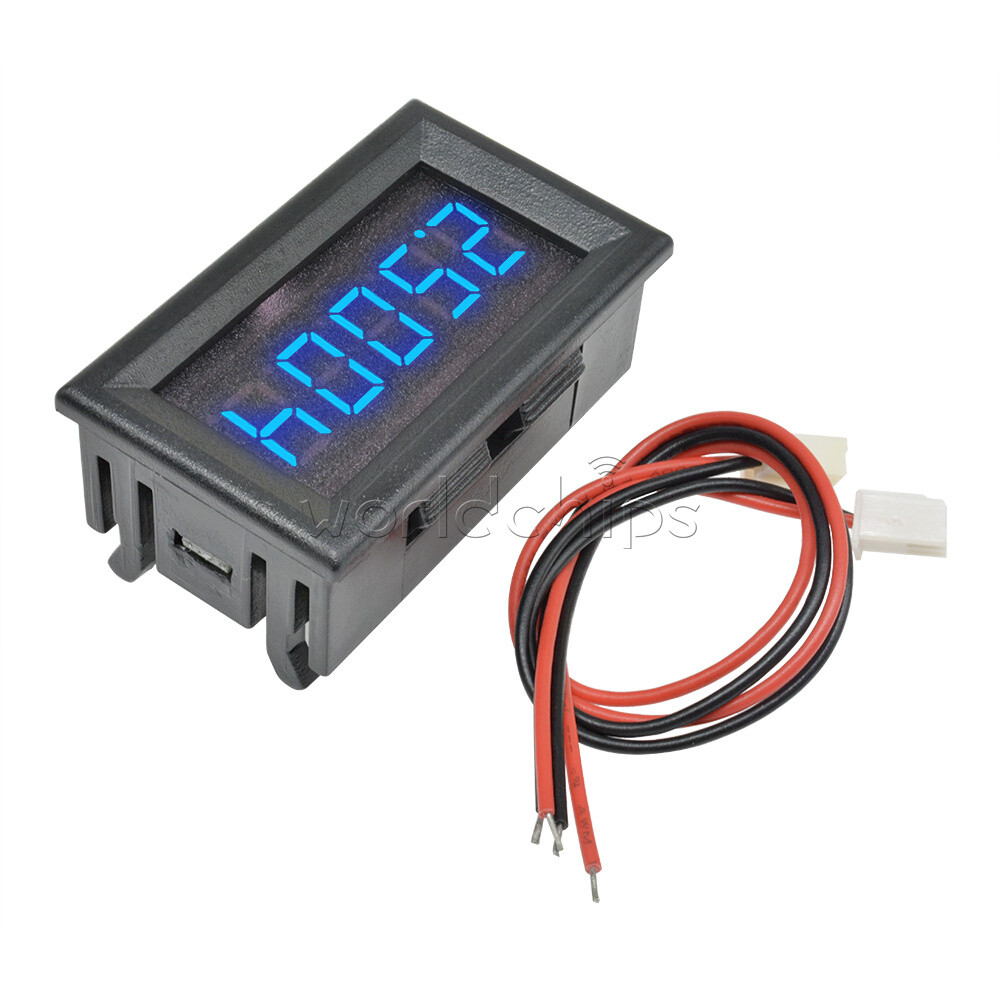 LED 5 Digit DC 0-4.3000-33.000V Digital Voltmeter Voltage Meter Car Panel Blue