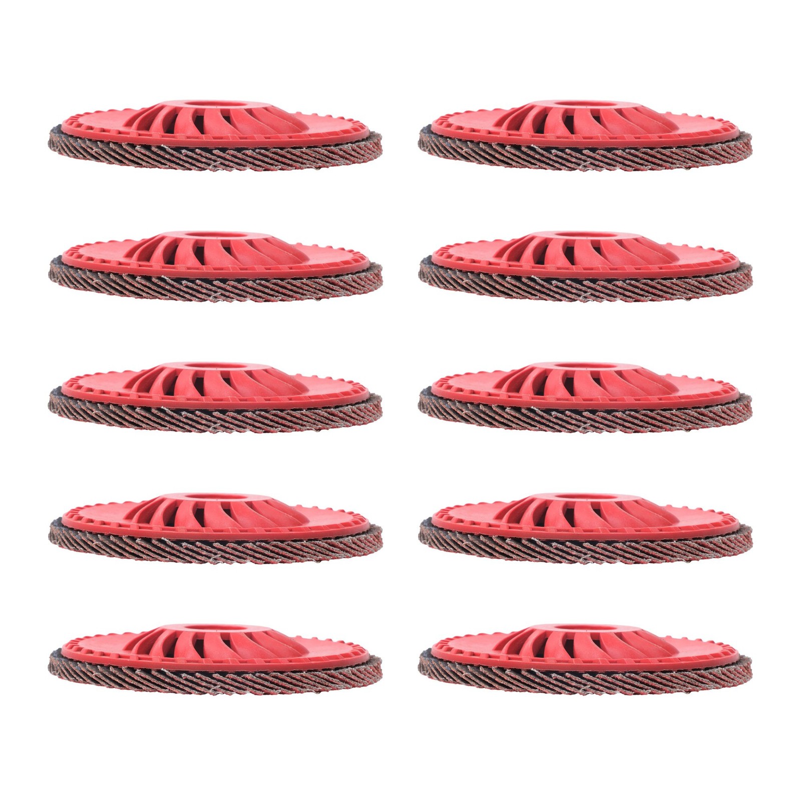 10 Pack 40/60/80/120 Grits Ceramic Hundred Impeller 4-1/2″ Flap Sanding Disc