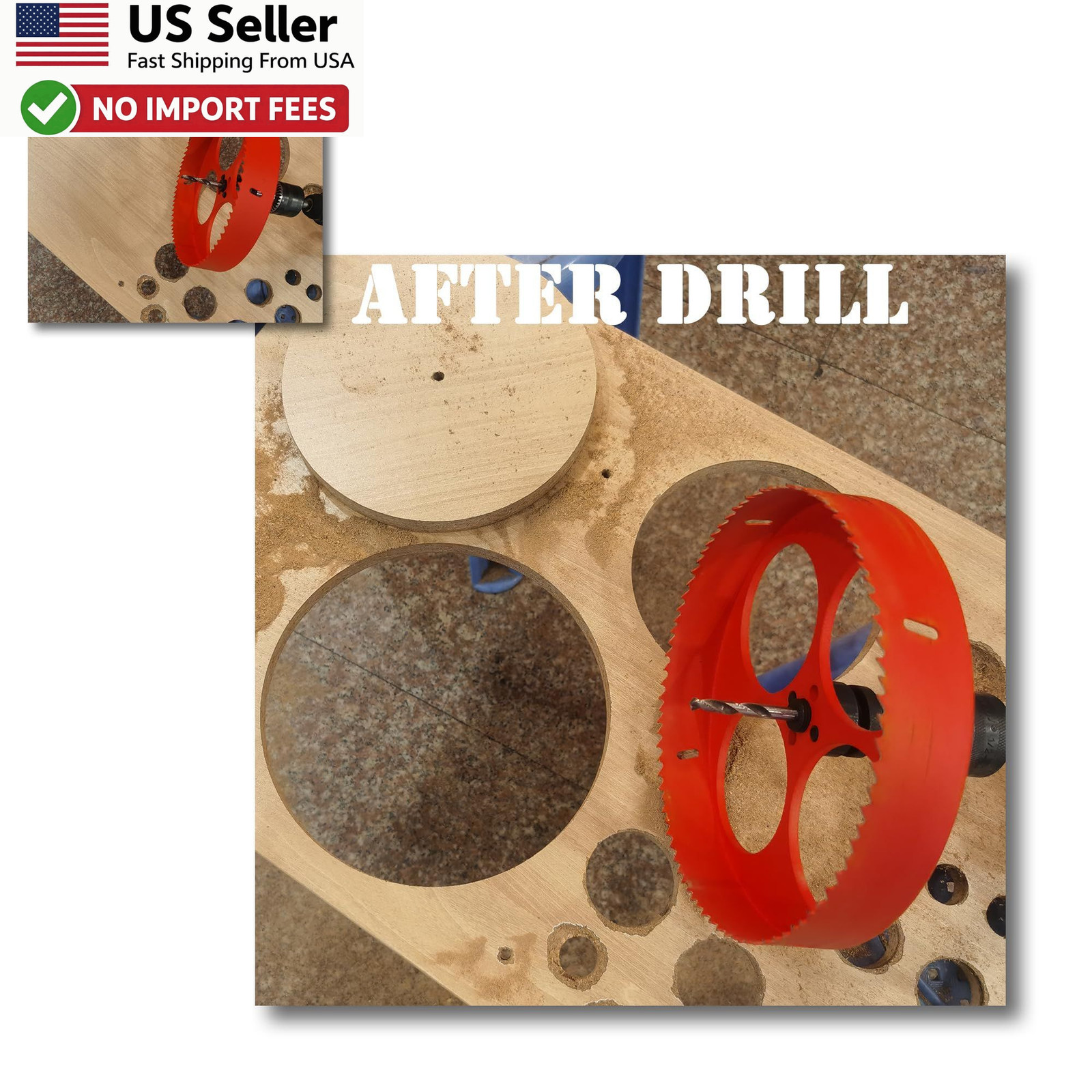 5.5 Inch Bi-Metal Hole Saw w/ Arbor for Metal Wood Plastic FROM USA
