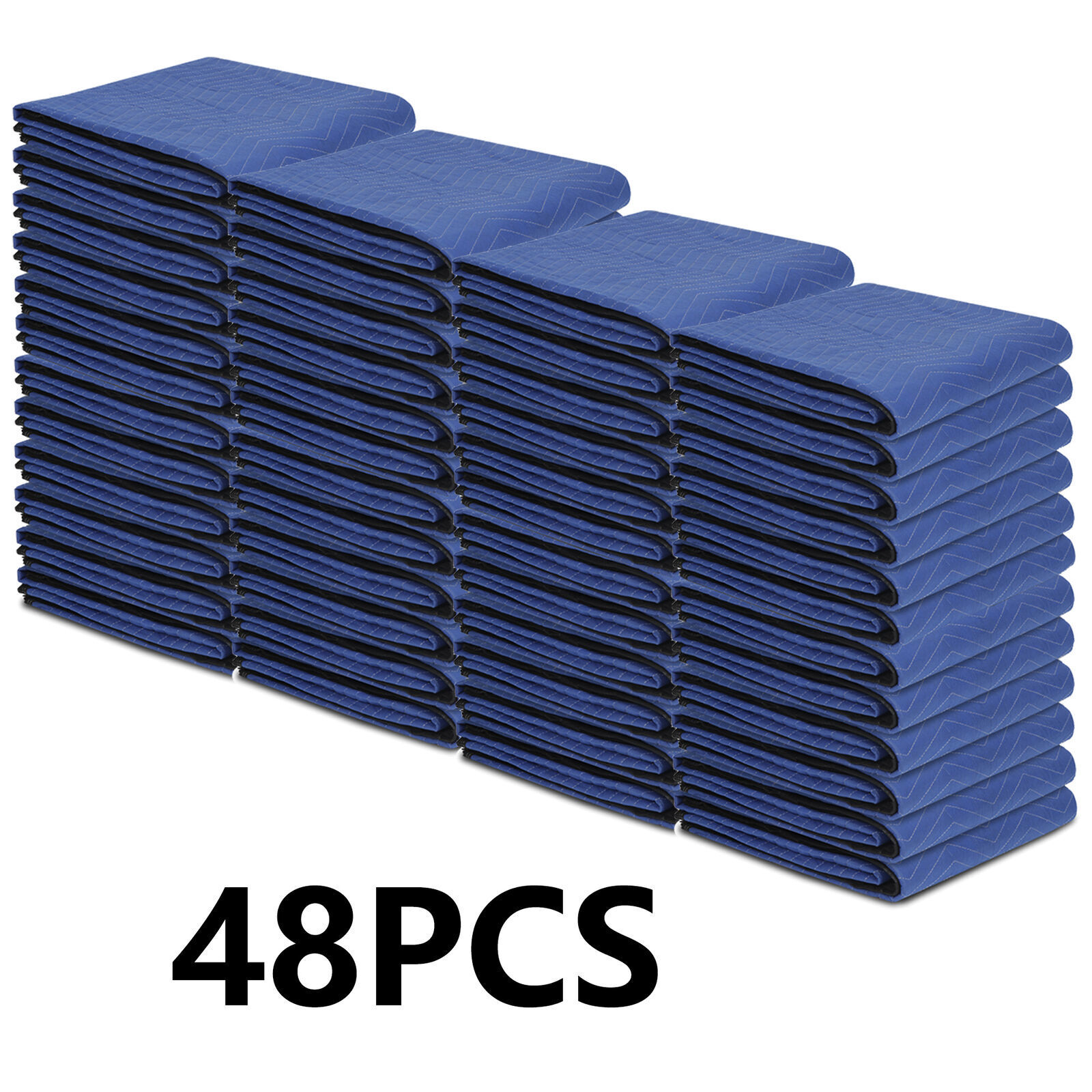 48 Pack Moving Blankets 80″ x 72″ (35 lb/dz) Quilted Shipping Furniture Pads