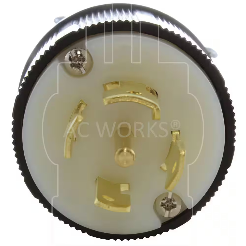 NEMA L21-30P 30 Amp 3-Phase 120/208-Volt 3PY, 5-Wire Locking Male Plug with UL,