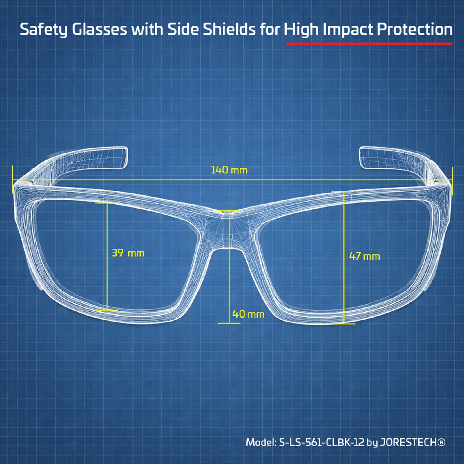 Bifocal Reading Readers Safety Glasses CLEAR Lens 1.5, 2.0, 2.5 Jorestech