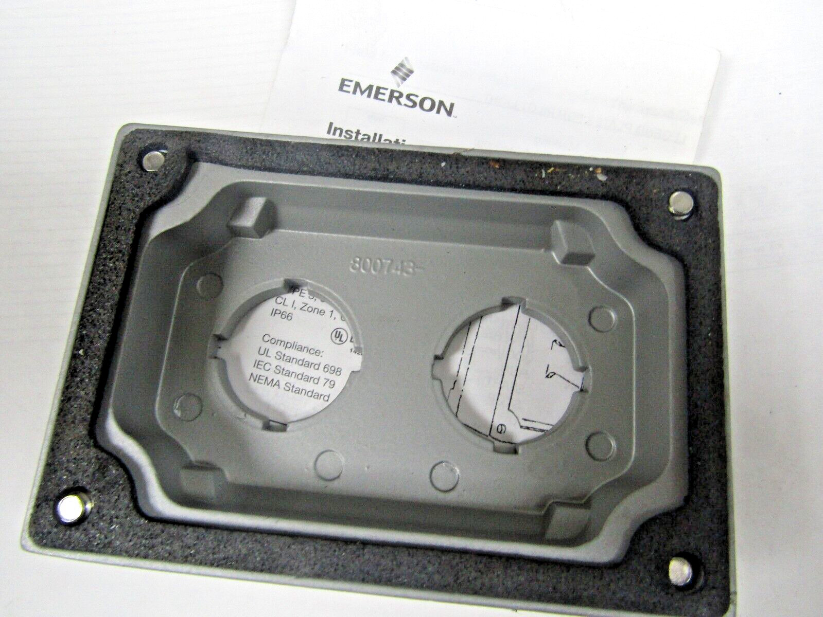 ✌ NEW APPLETON EMERSON TWO DEVICE COVER ED2SK2