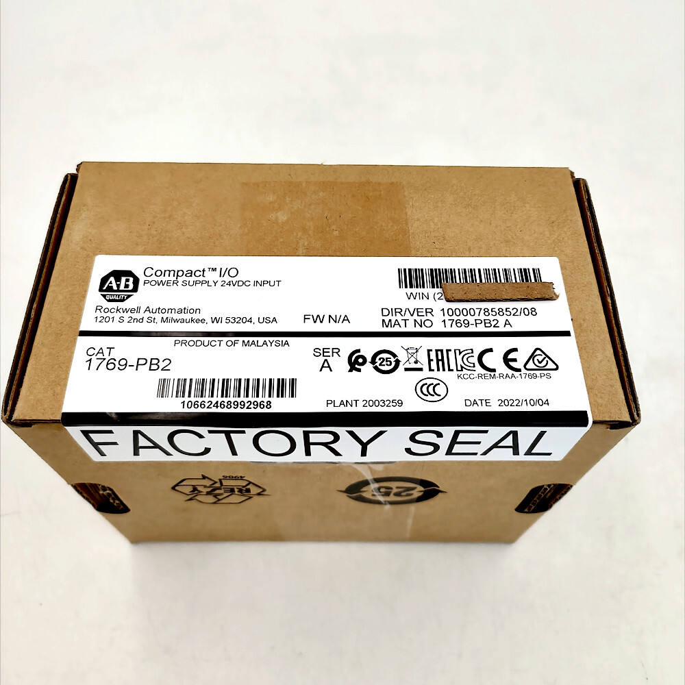 Allen-Bradley 1769-PB2 CompactLogix DC 2A/0.8A Power Supply 1769PB2 New Sealed