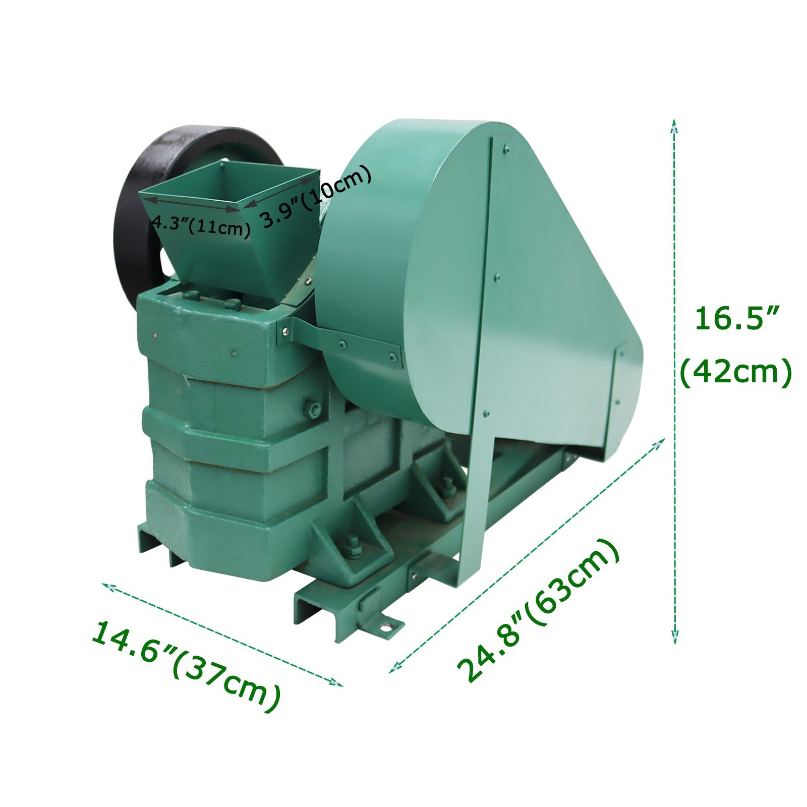 INTBUYING®220V Mini Jaw Crusher Feeding Inlet 2.16″,1400 RPM,250kg/h Crusher