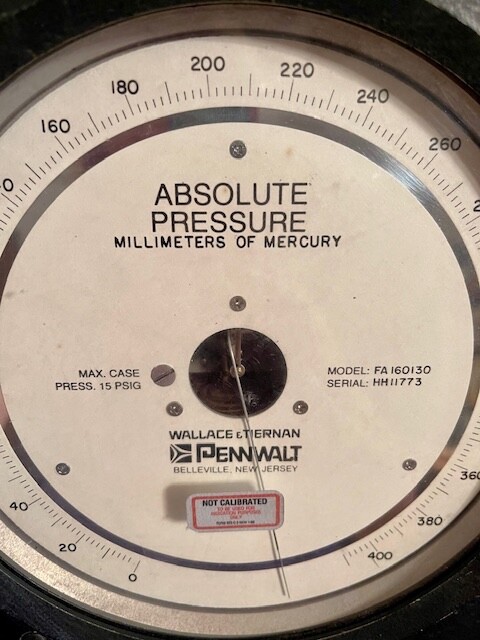 Pennwalt, Wallace & Tiernan Pressure Gauge, model FA 160130.