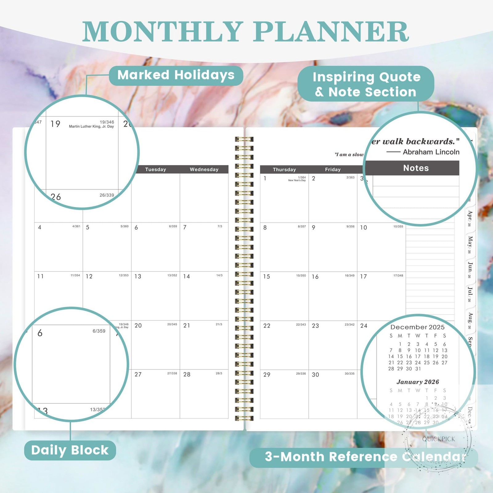 2026-2027 Monthly Planner – Monthly Planner 2026-2027 from Jan.2026 – Dec.2027,