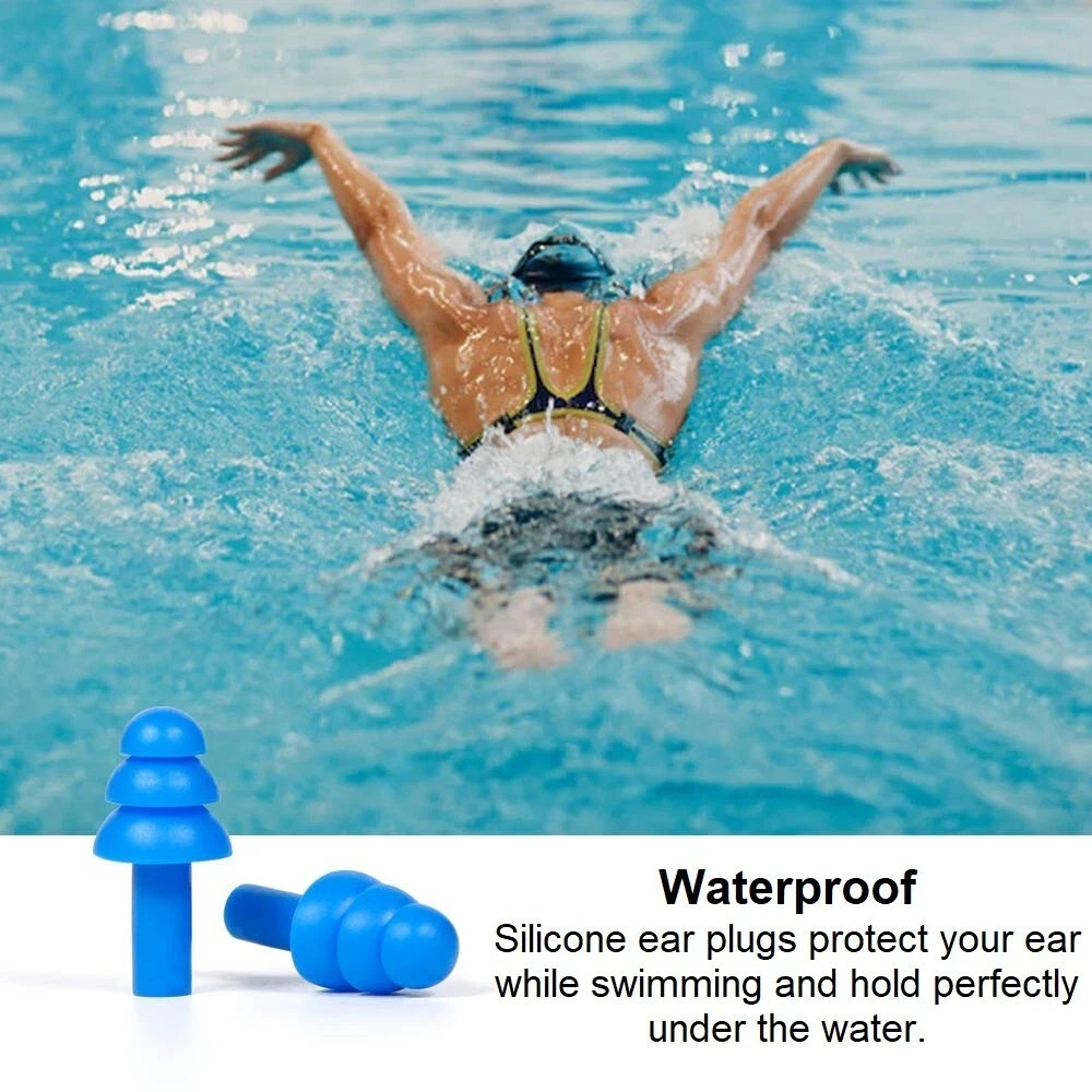 1Pair Ear Plugs Sleeping Noise Cancelling Reusable Silicone Sound Block Earplugs