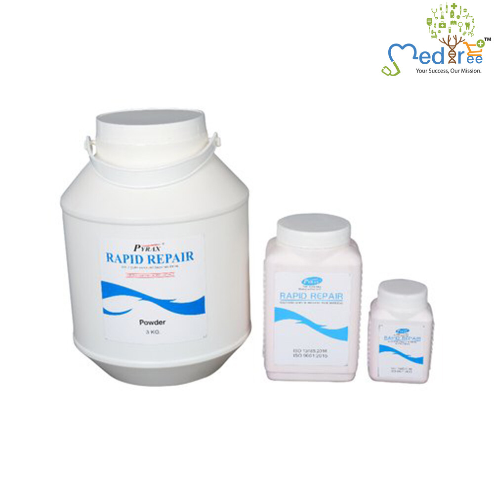 RAPID REPAIR Self Cure Denture Repair Material PYRAX – Various Shades and Packs