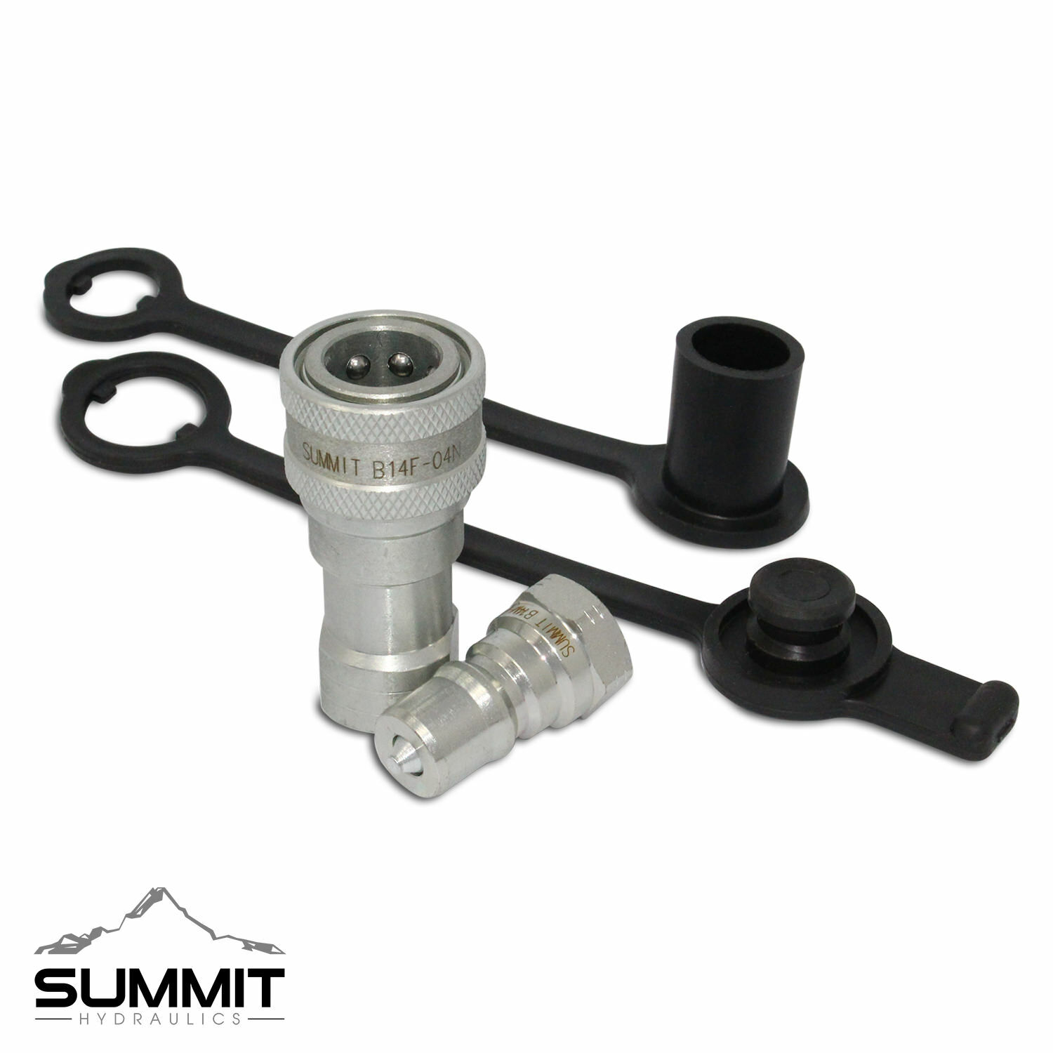 1/4″ NPT ISO 7241-B Quick Disconnect Hydraulic Coupling / Coupler Set