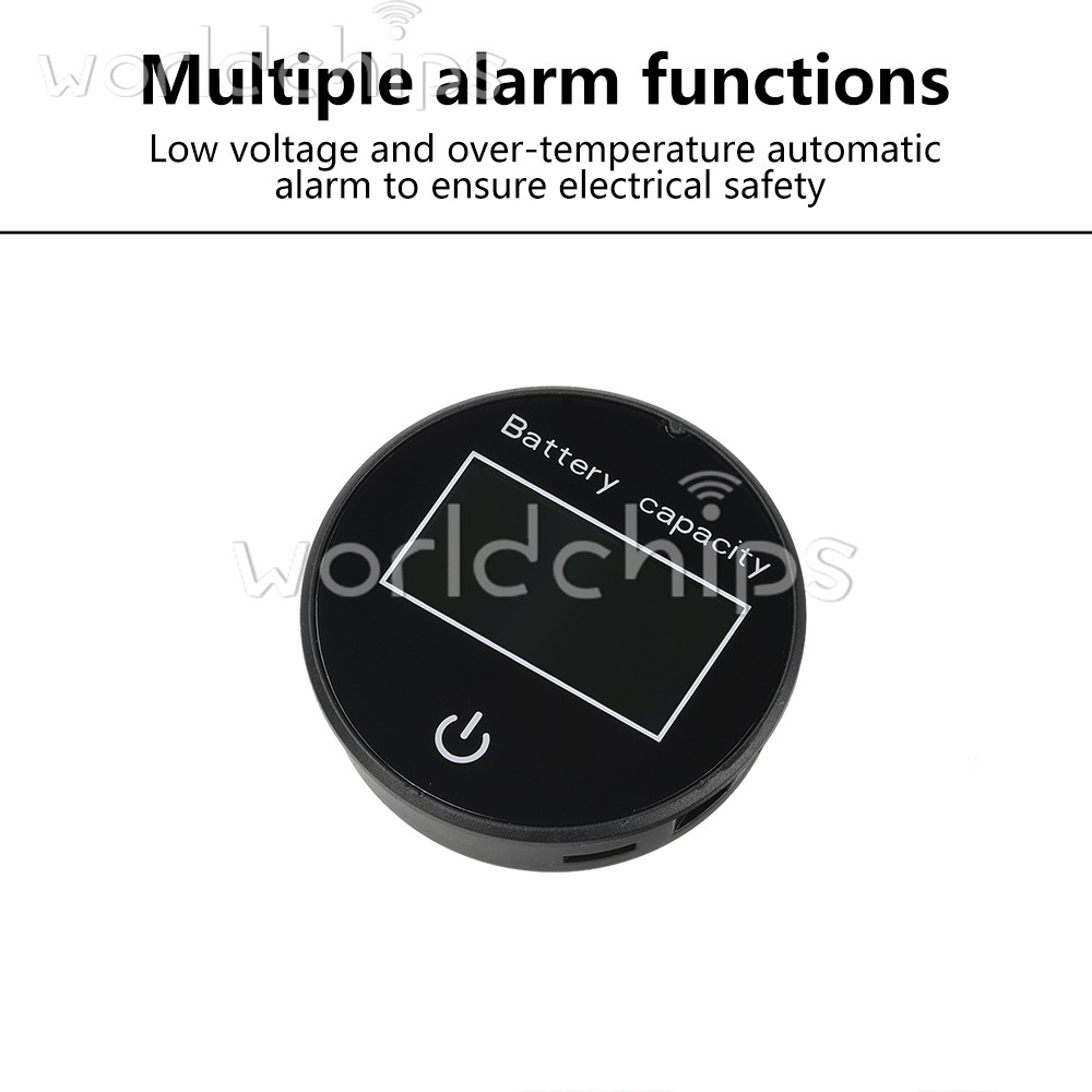 LCD Digital Battery Level Indicator Voltage Power Percentage Temperature Display