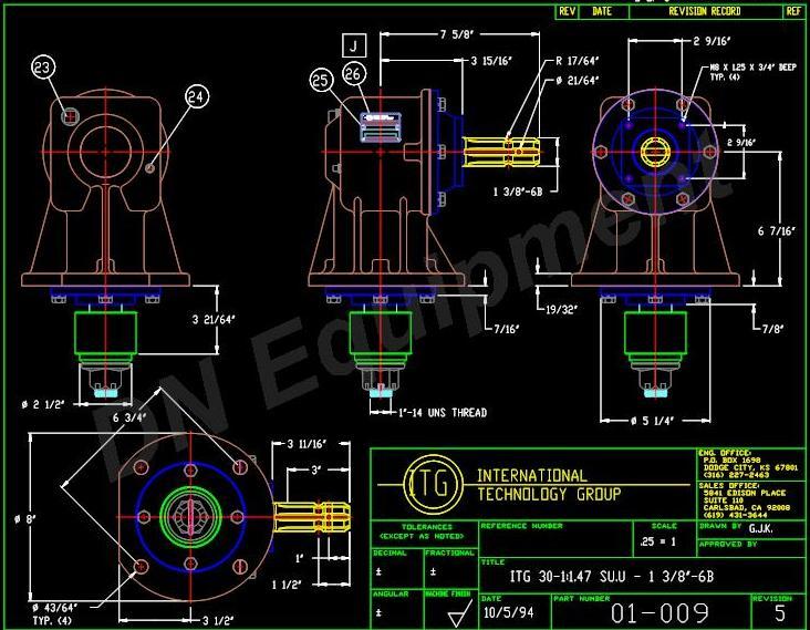 40hp Shear Bolt Rotary Cutter Gearbox, 12 Spline Output Shaft