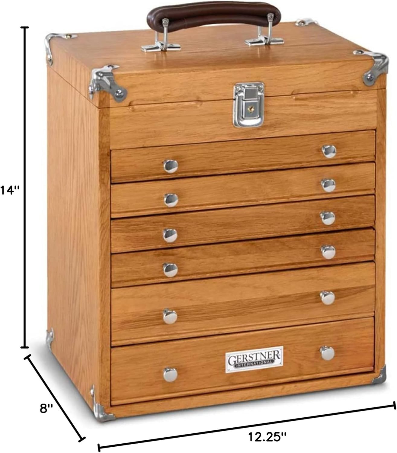 Gerstner International GI-T16 Red Oak 6-Drawer Collector’s Chest NEW!