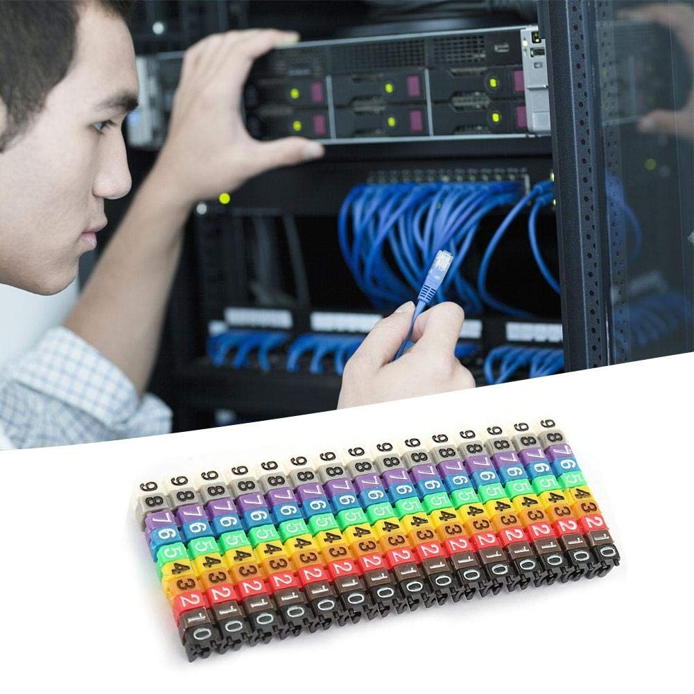 Clip On Wire Markers Wire Number Labels Colorful Cable Numbering Marker Tube For