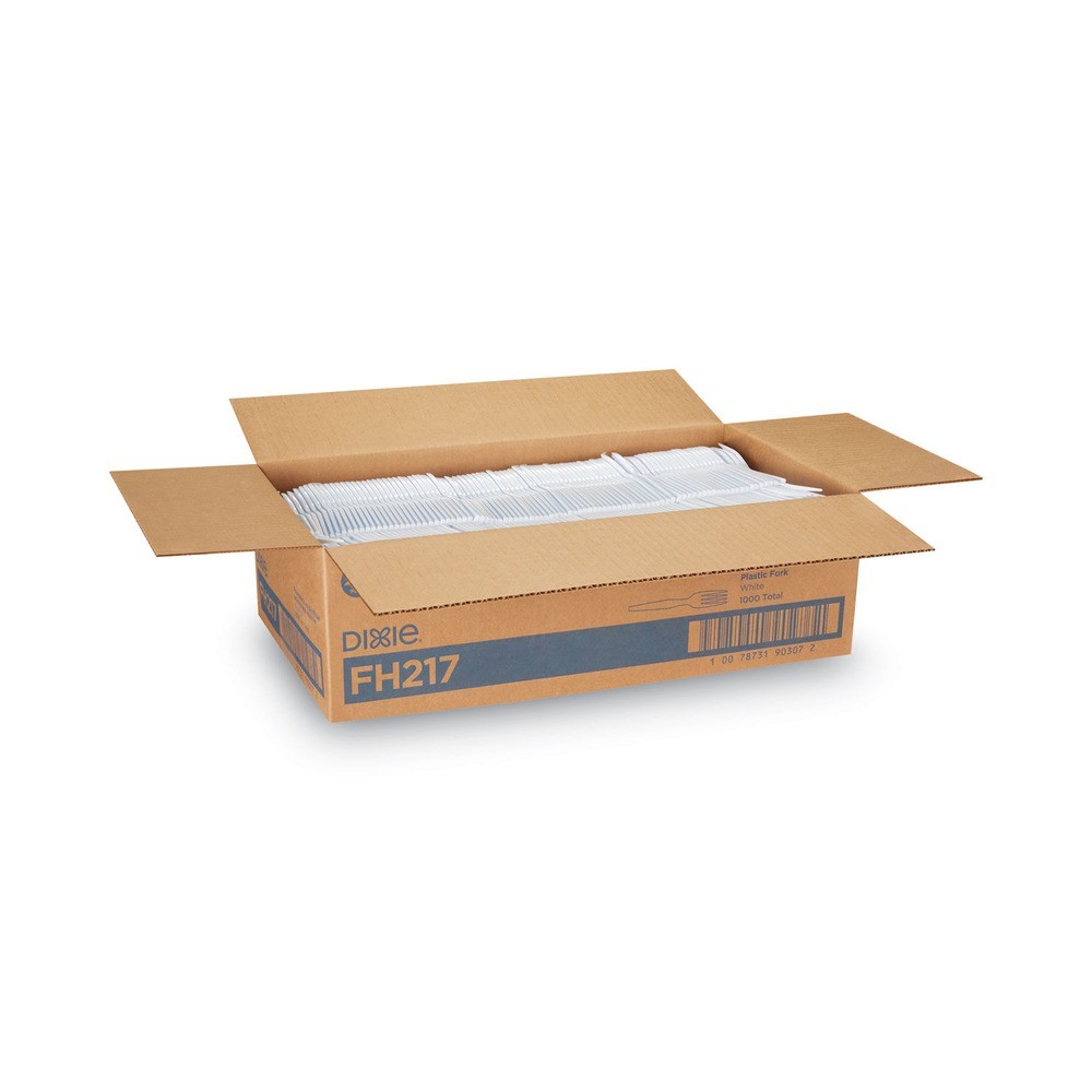 Dixie FH217 Plastic Cutlery Forks – White (1000/Carton) New