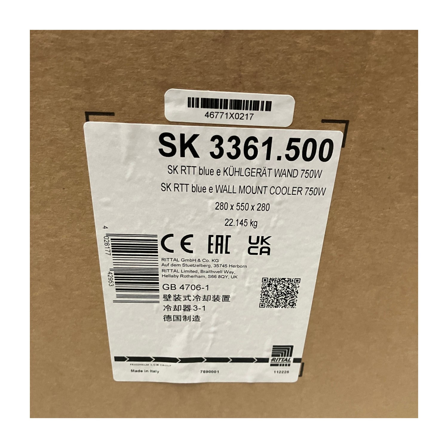 Rittal SK3361500 New NFP Sealed