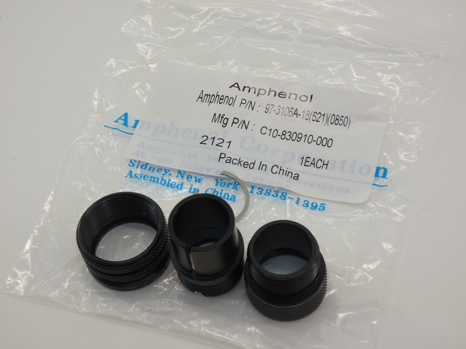 Amphenol 97-3106A-18 Connector Shell Only, C10-830910-000 – NEW Surplus!