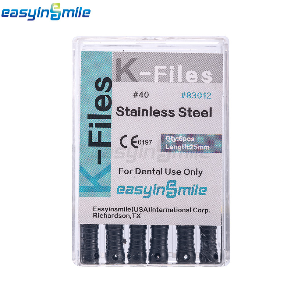 60pc Dental Endo K-files Root Canal File 25mm Hand Files Stainless Steel #6#8#10