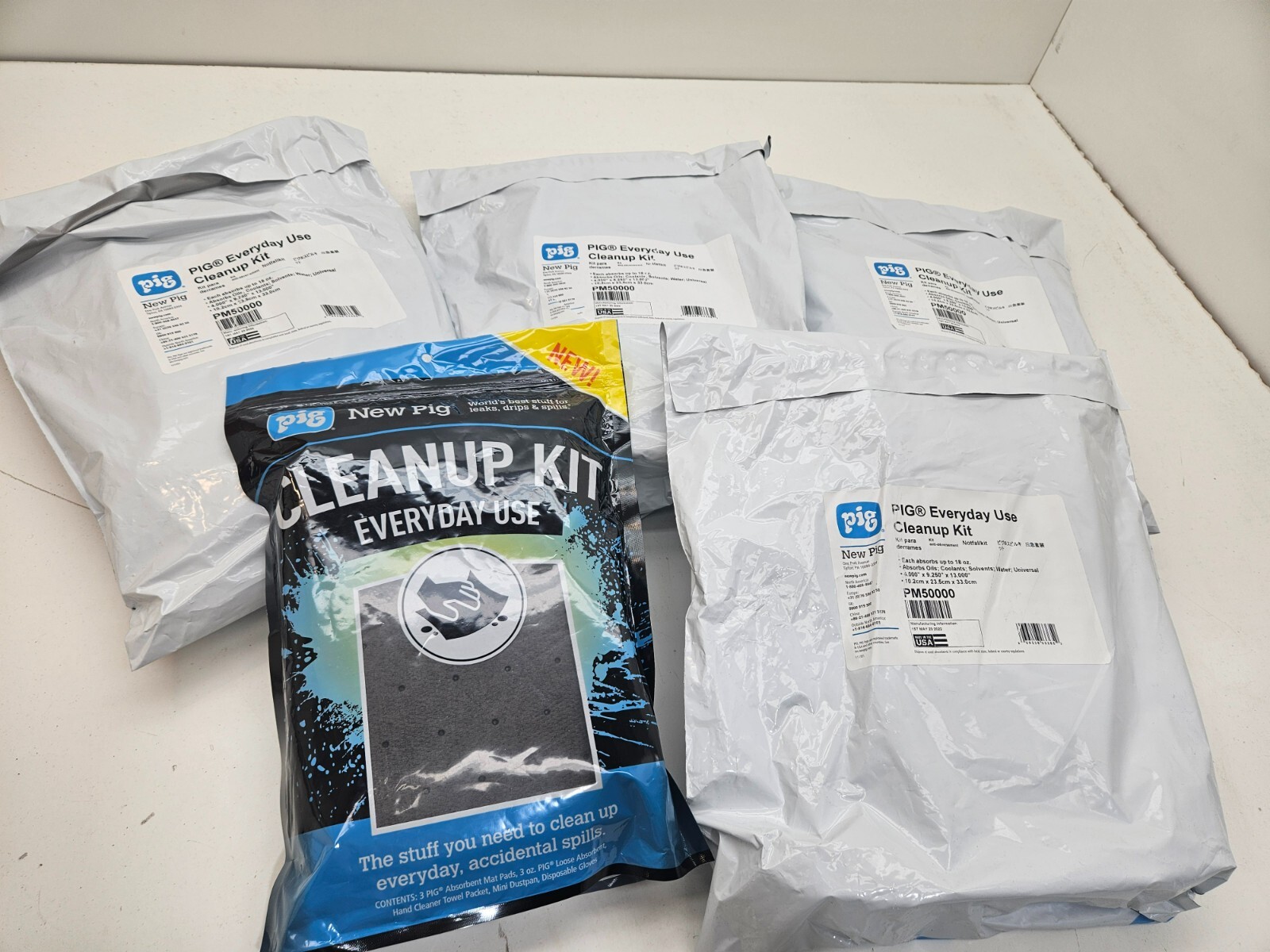 (QTY.5) New Pig PM50000 Everyday Use Cleanup Kit