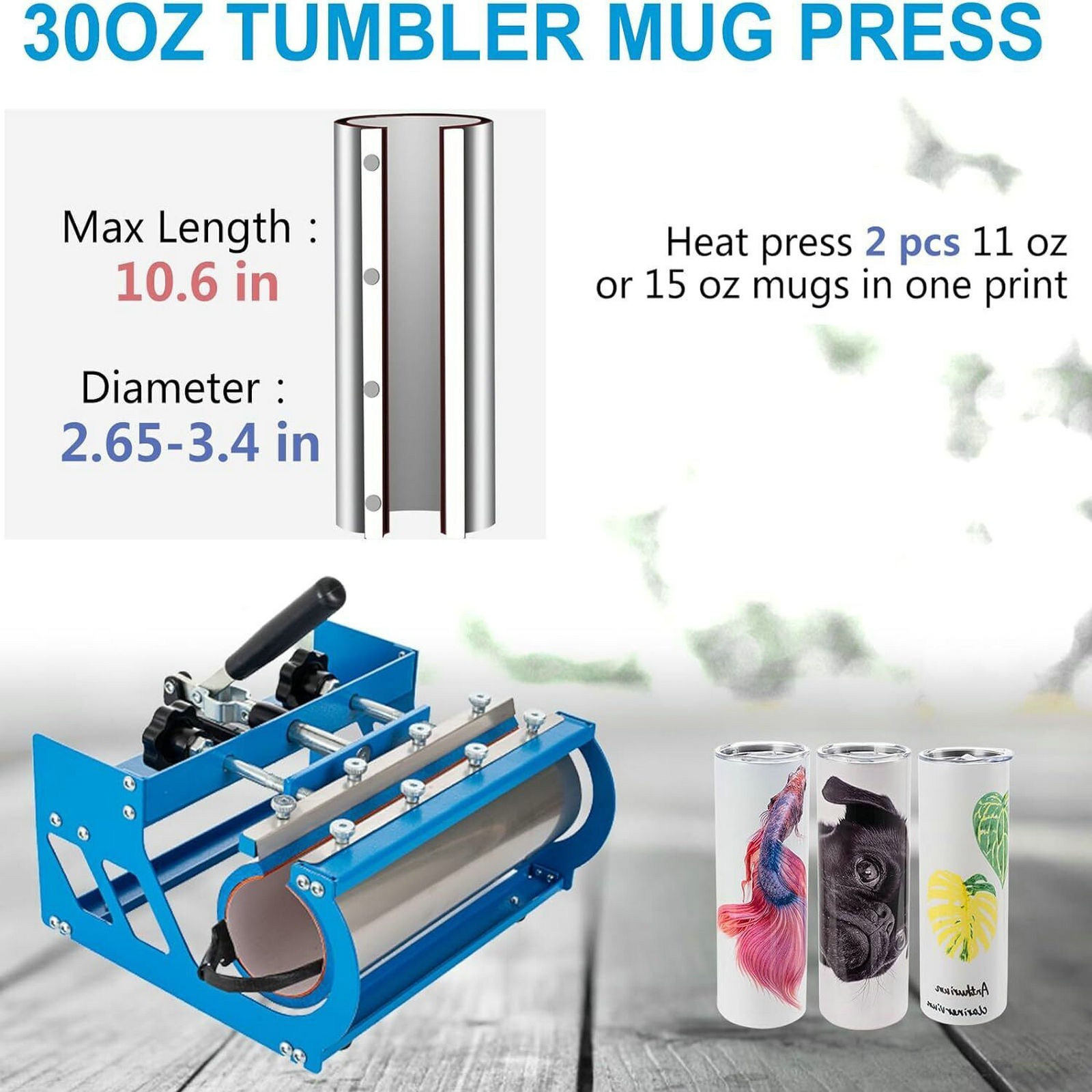 15″x15″ 5 in 1 Heat Press Machine Transfer Sublimation T-Shirt Mug Hat Plate