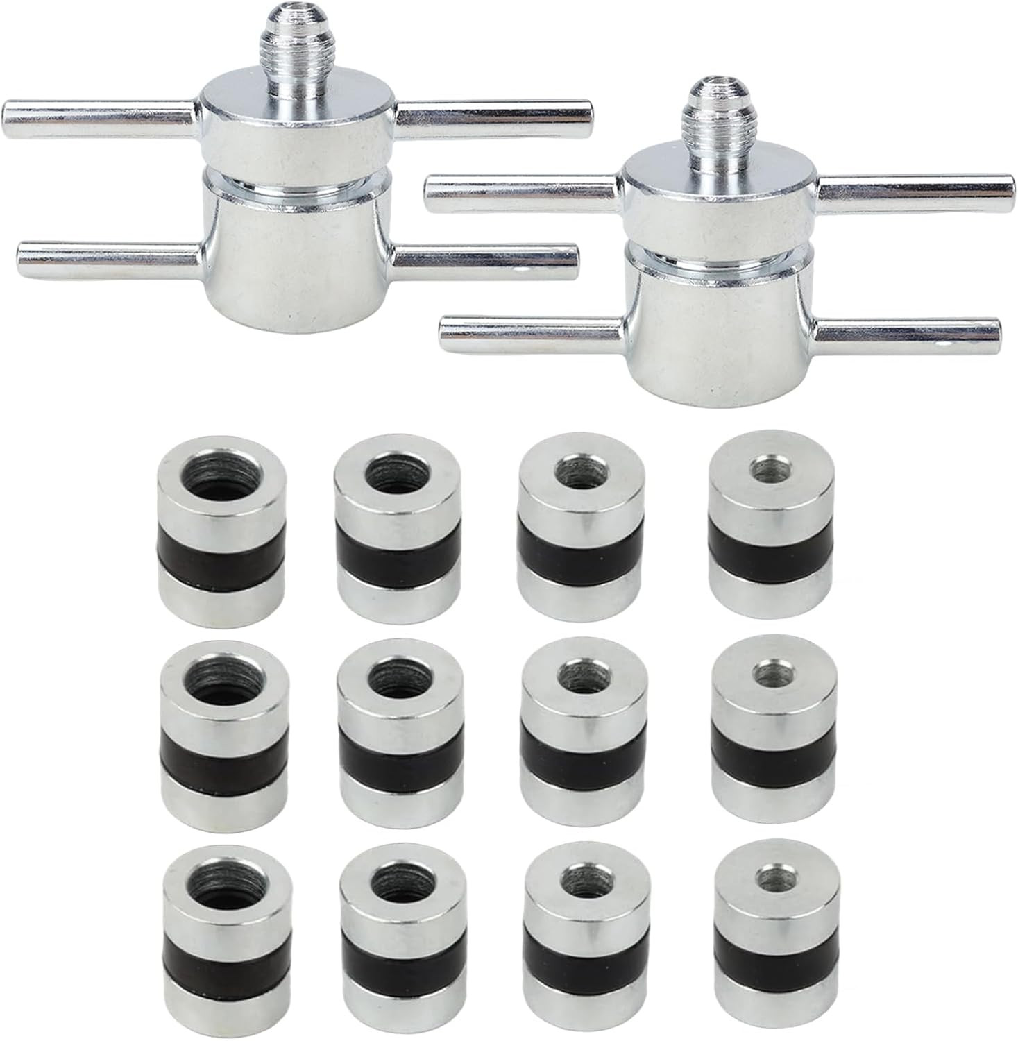 12458 HVAC Process Tube Adapter Kit for 3/16″, 1/4″, 5/16″, 3/8″ Copper Tubing,