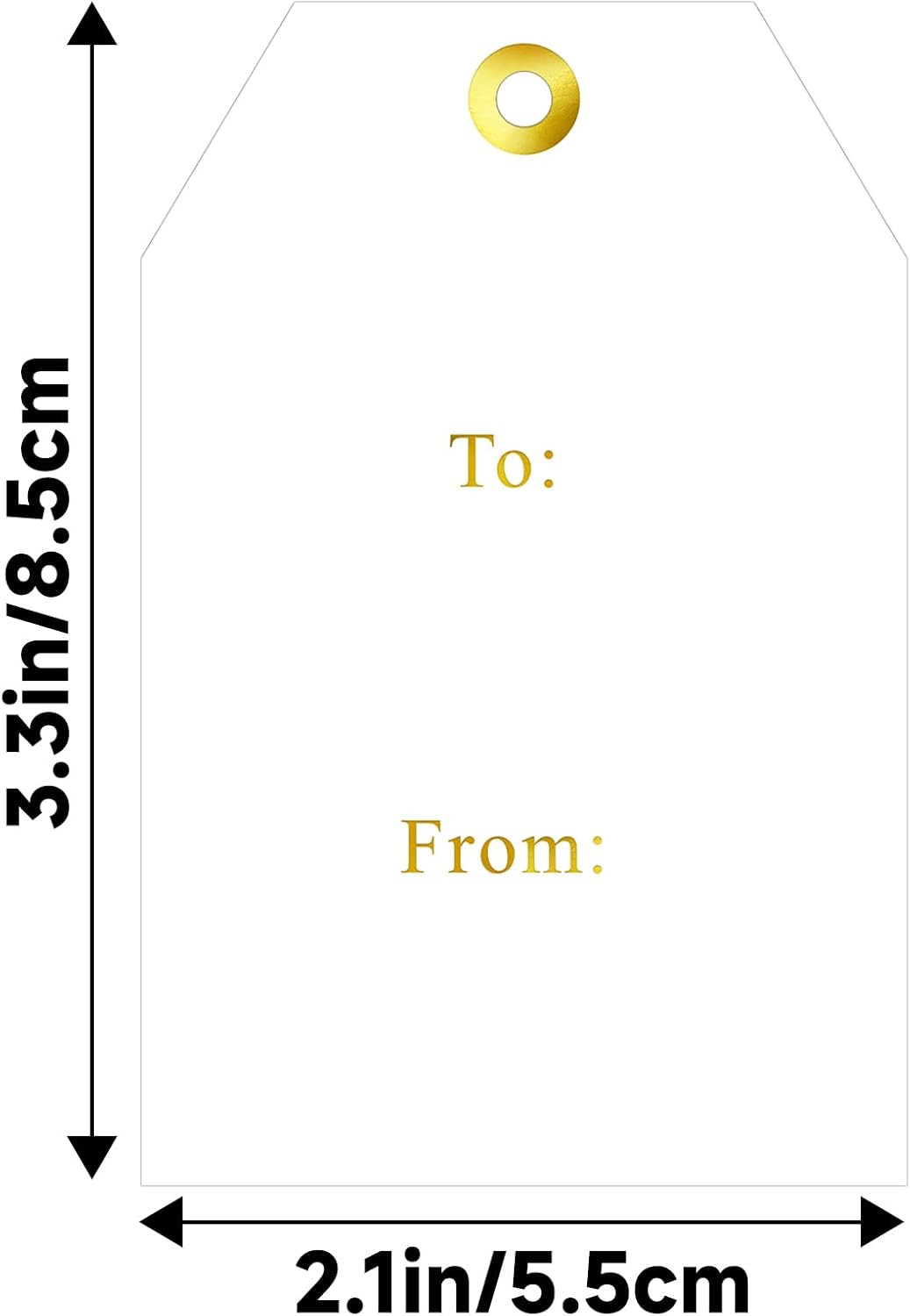 to and from Tags – 100Pcs Gift Tags with String, 3.3X2.2 in White Paper