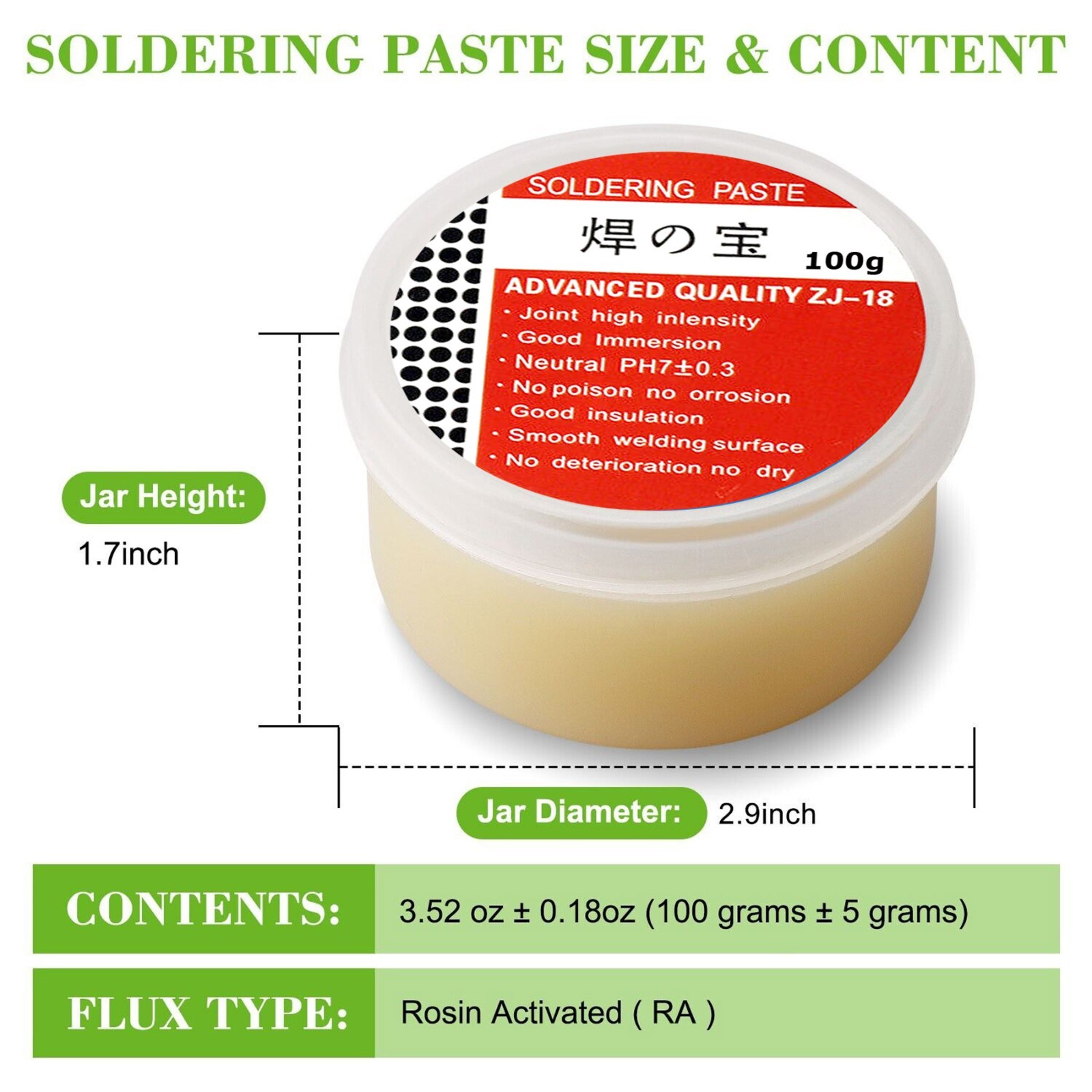 Quality Metal Cased Rosin Soldering Flux Paste Solder Welding Grease100G