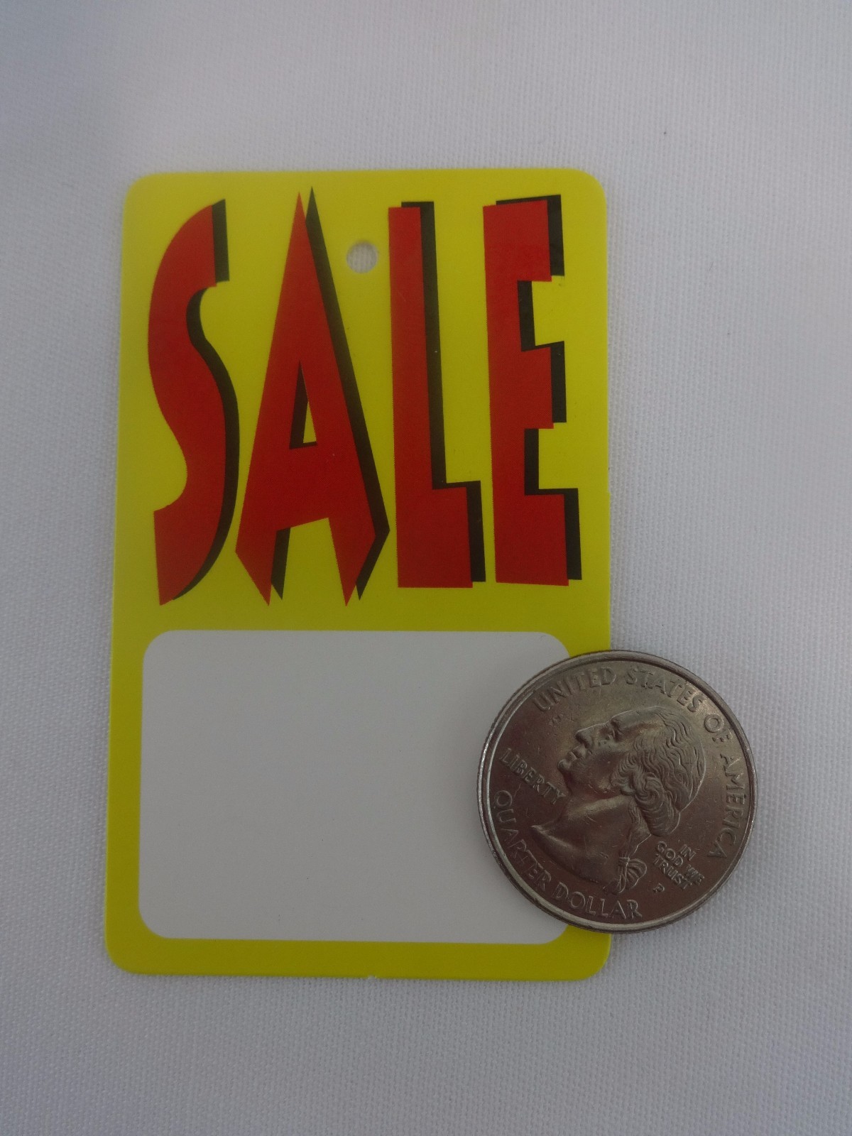 500 Red / Yellow / White SALE Unstrung Merchandise Sale Price Tags