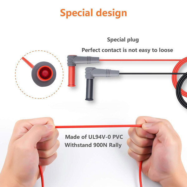 Fluke Compatible Hard Point Test Leads Set for Multimeter Meter Probes USA SHIP