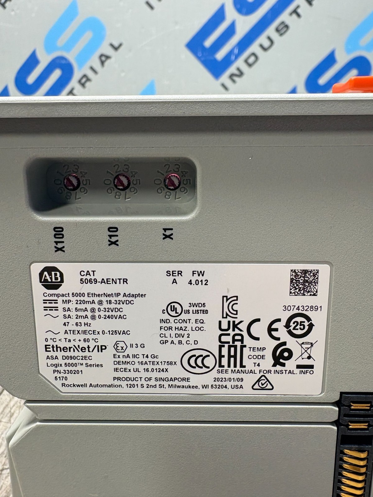 ALLEN BRADLEY 5069-AENTR SER. A COMPACT 5000 ETHERNET/IP ADAPTER