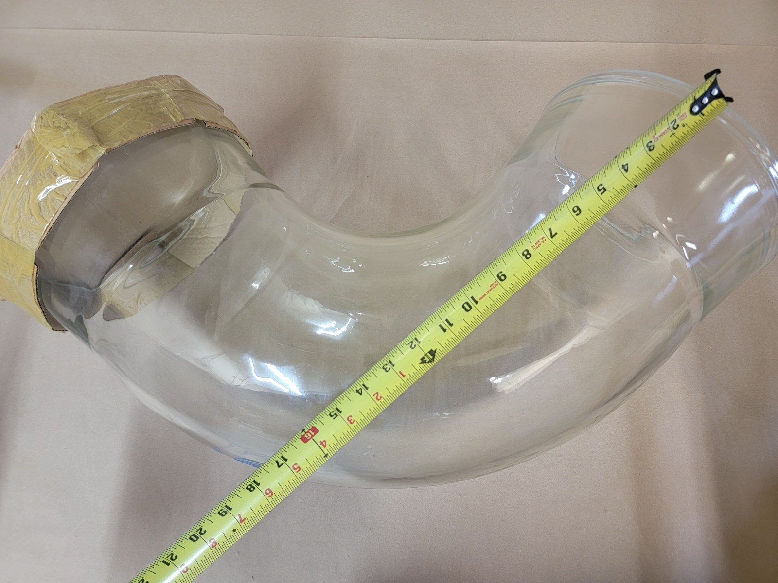Corning QVF PB90/9A 225mm 9″ Borosilicate Glass 90° Elbow Process Pipe NOS