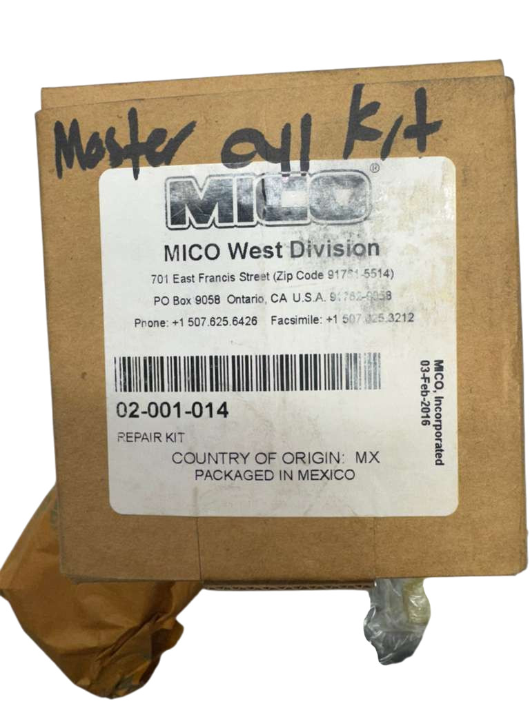 Mico 02-001-014 Brake Master Cylinder Repair Kit **Free Shipping**
